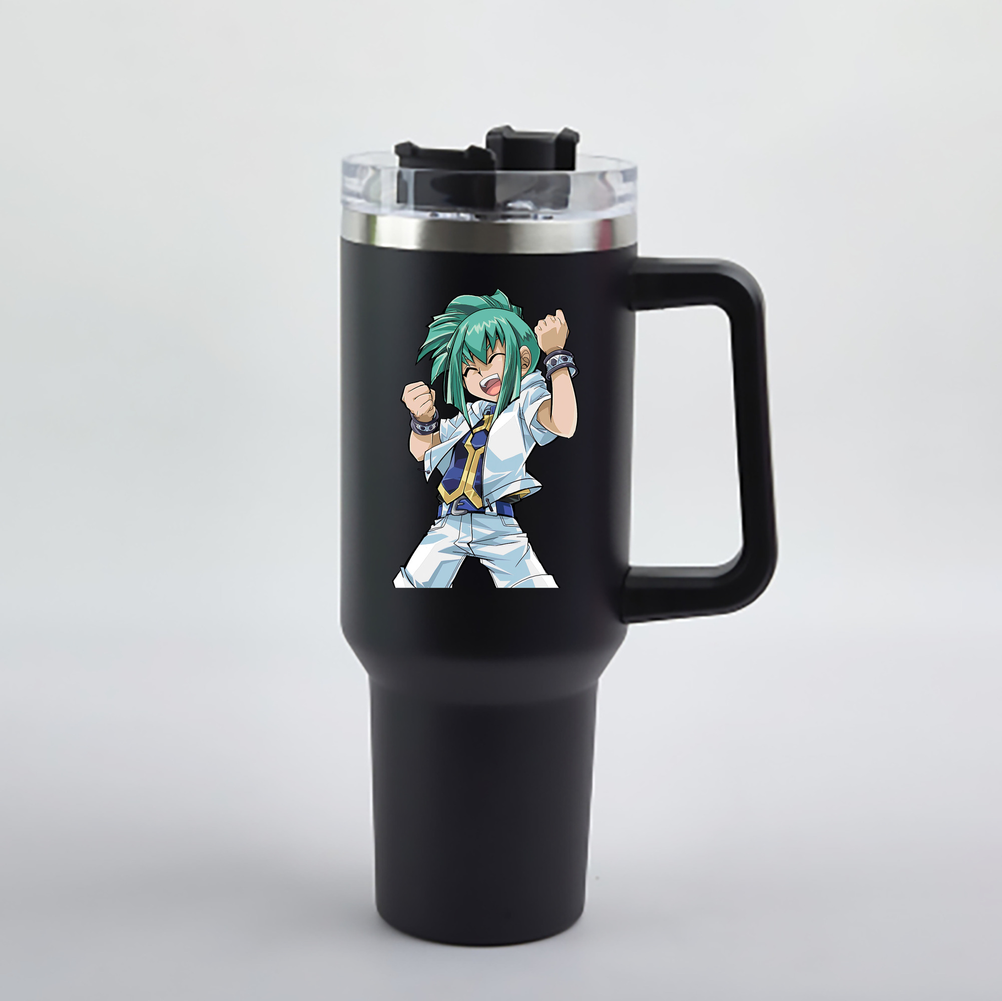 （画像用） 遊☆戯☆王 Yu-Gi-Oh! 1200mL車用タンブラー - クリスタルステッカー（プラスチックストロー付き）