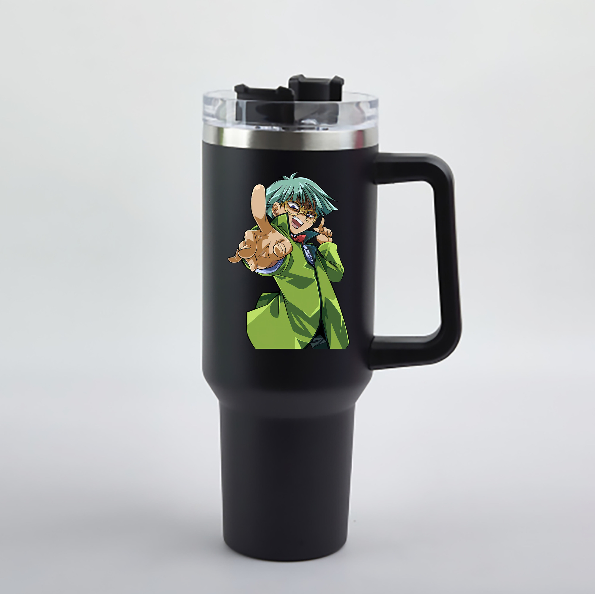 （画像用） 遊☆戯☆王 Yu-Gi-Oh! 1200mL車用タンブラー - クリスタルステッカー（プラスチックストロー付き）