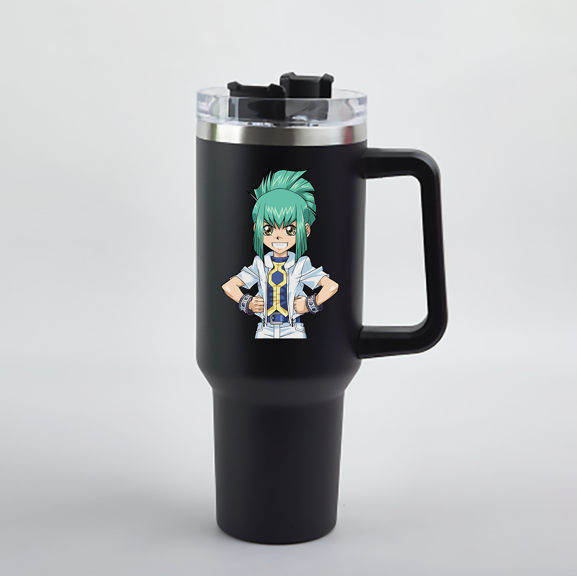 （画像用） 遊☆戯☆王 Yu-Gi-Oh! 1200mL車用タンブラー - クリスタルステッカー（プラスチックストロー付き）