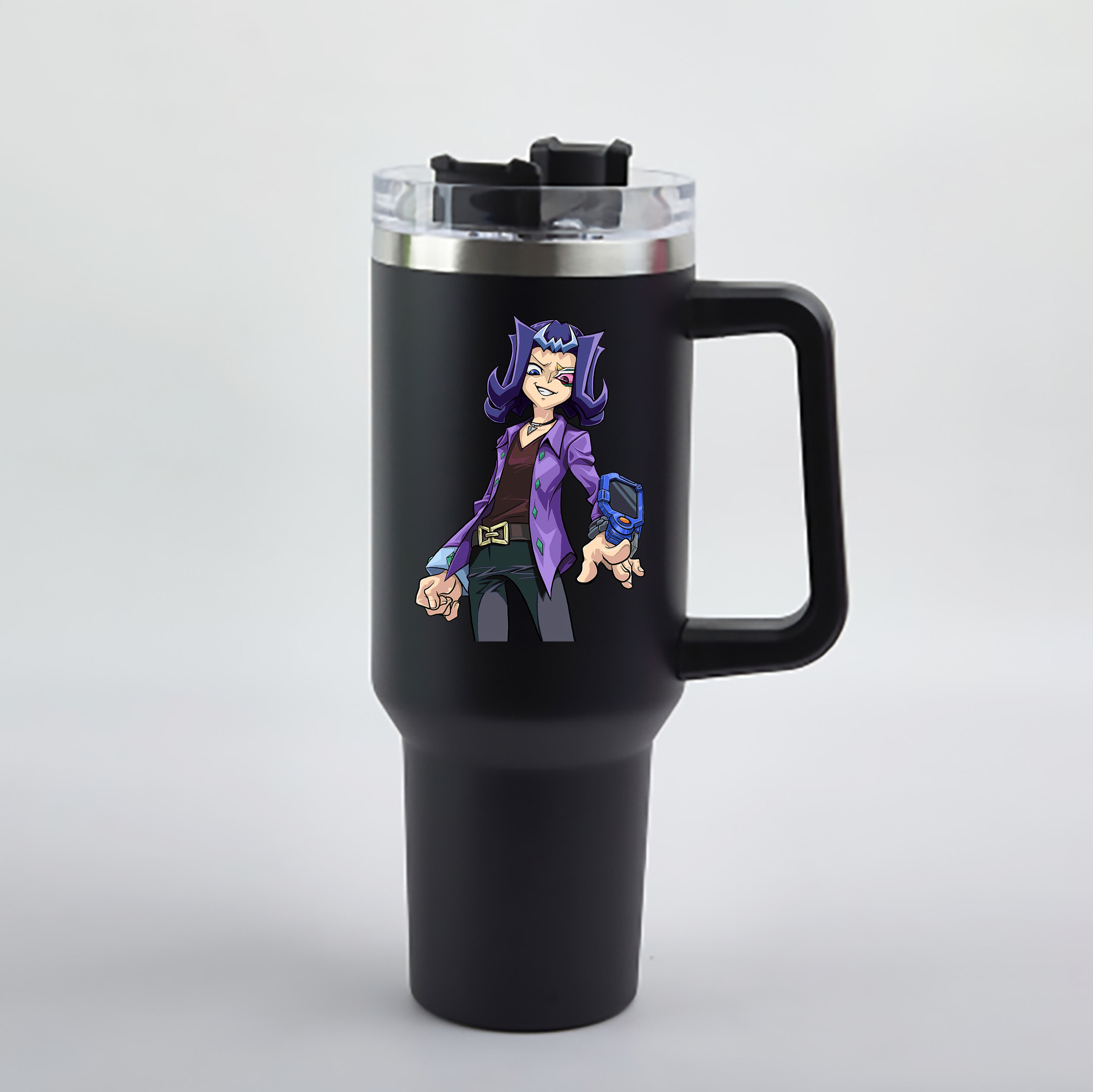（画像用） 遊☆戯☆王 Yu-Gi-Oh! 1200mL車用タンブラー - クリスタルステッカー（プラスチックストロー付き）