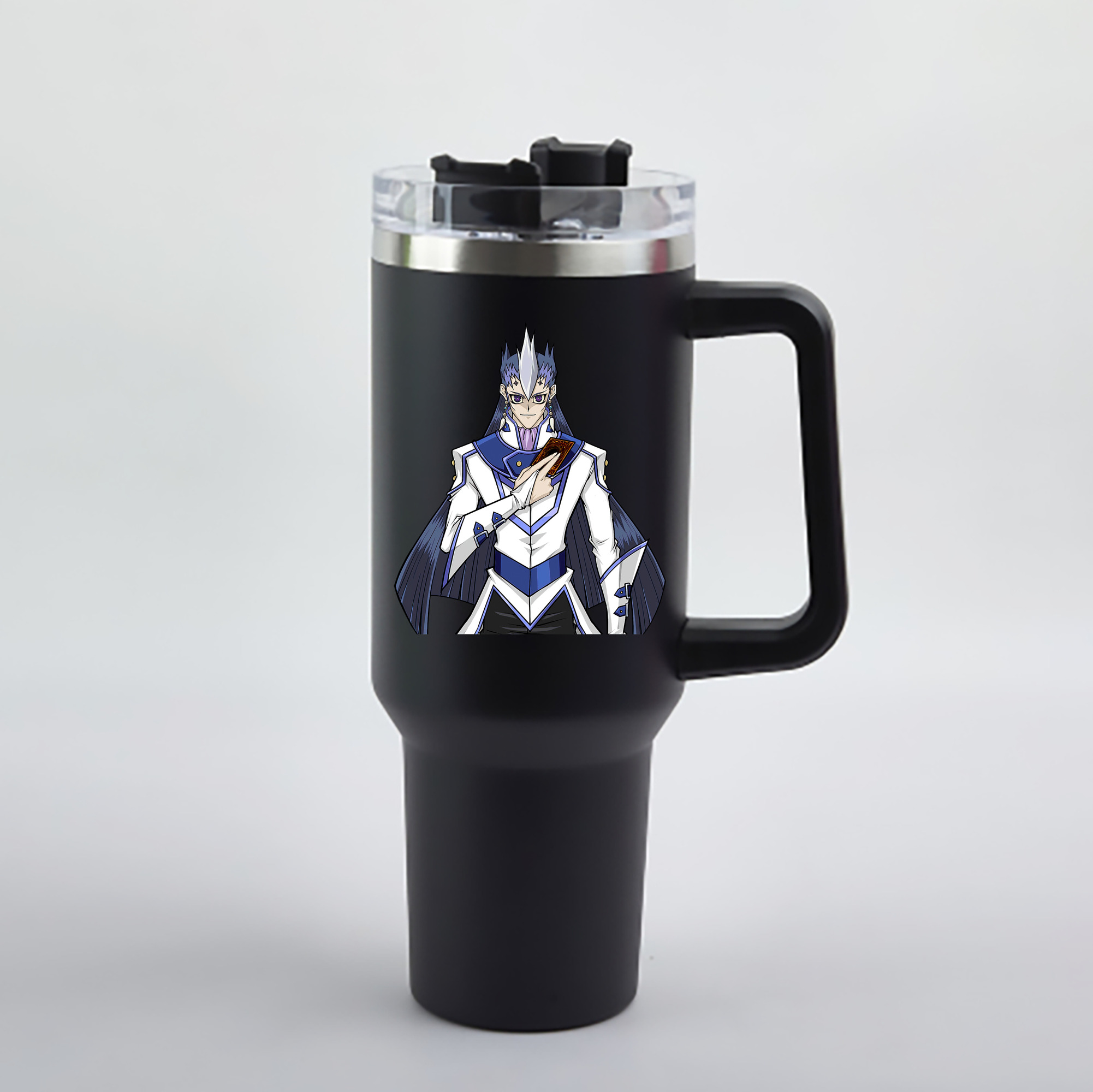 （画像用） 遊☆戯☆王 Yu-Gi-Oh! 1200mL車用タンブラー - クリスタルステッカー（プラスチックストロー付き）