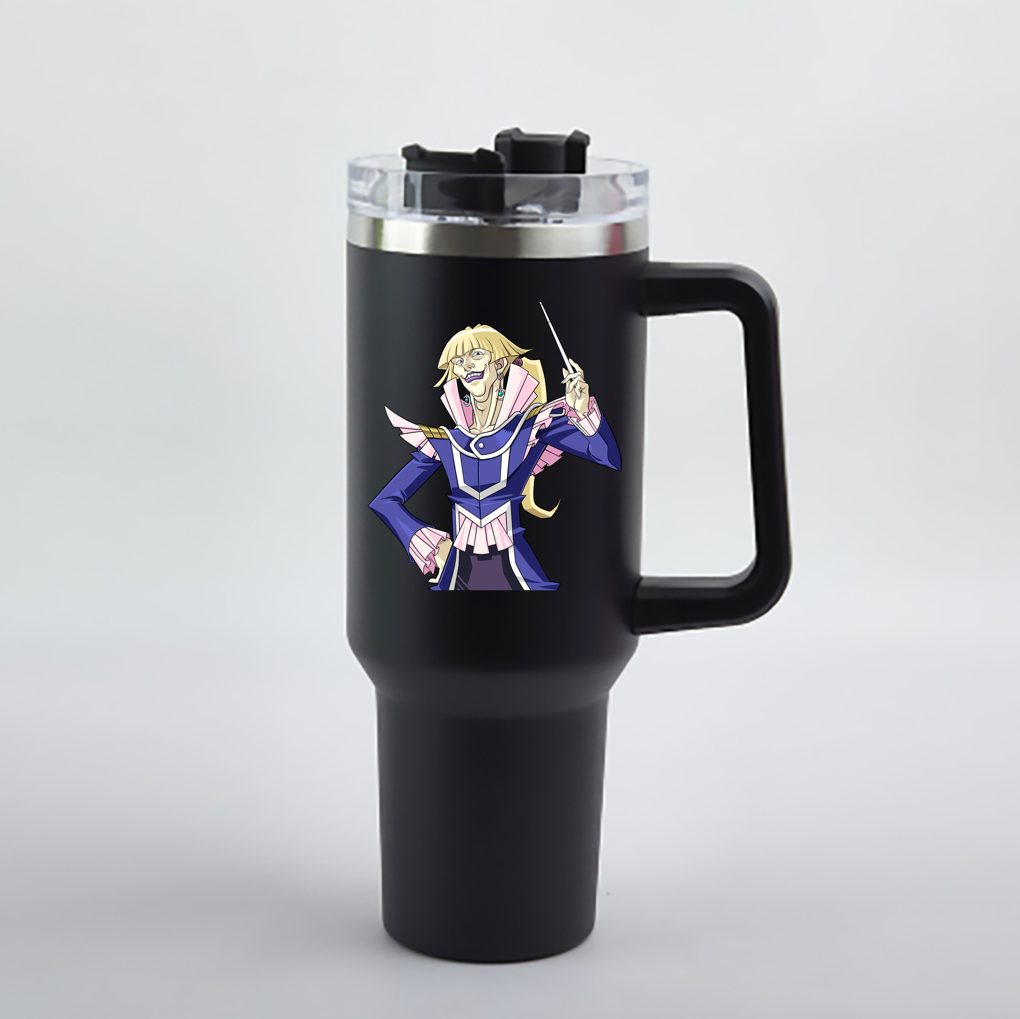 （画像用） 遊☆戯☆王 Yu-Gi-Oh! 1200mL車用タンブラー - クリスタルステッカー（プラスチックストロー付き）