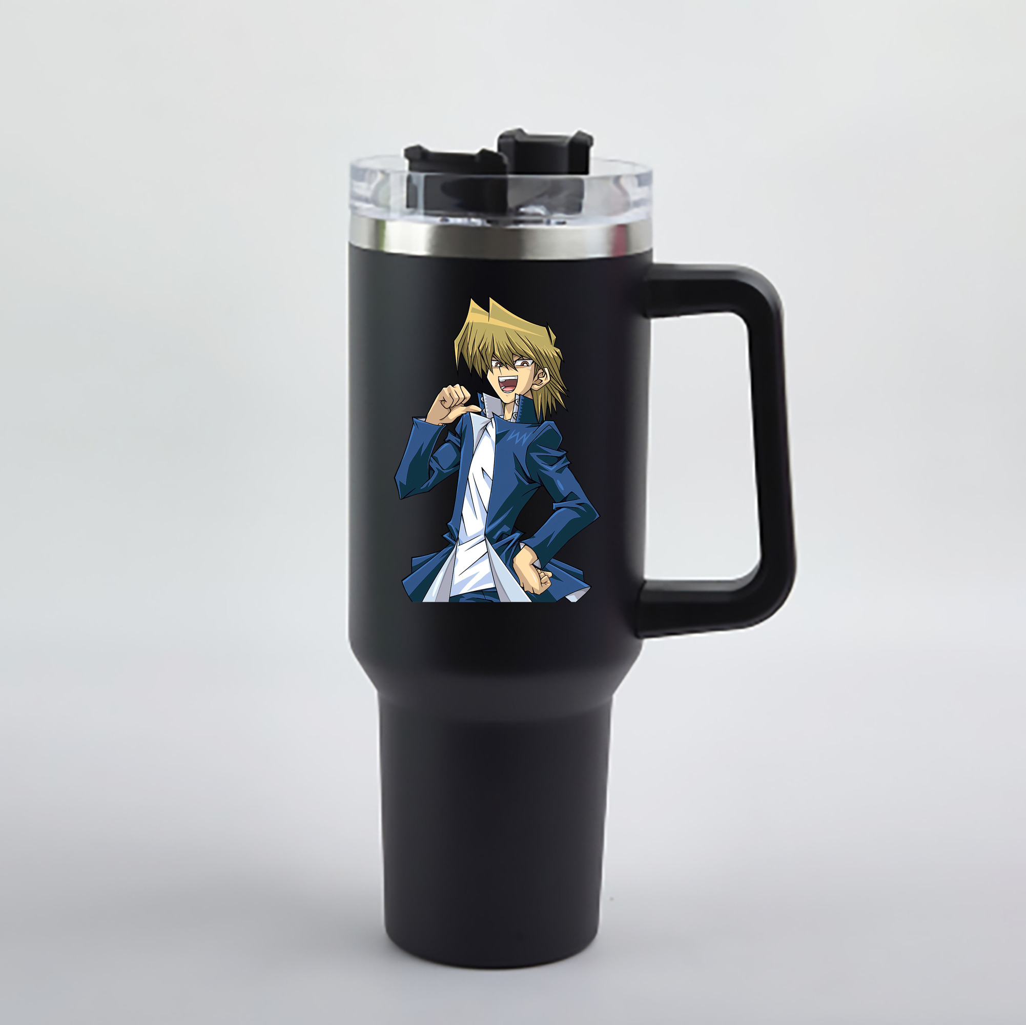 （画像用） 遊☆戯☆王 Yu-Gi-Oh! 1200mL車用タンブラー - クリスタルステッカー（プラスチックストロー付き）