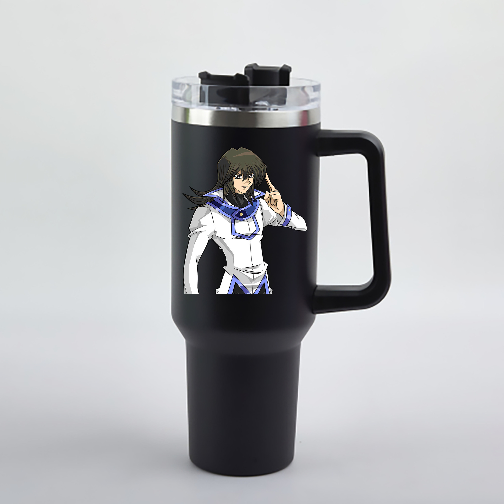 （画像用） 遊☆戯☆王 Yu-Gi-Oh! 1200mL車用タンブラー - クリスタルステッカー（プラスチックストロー付き）