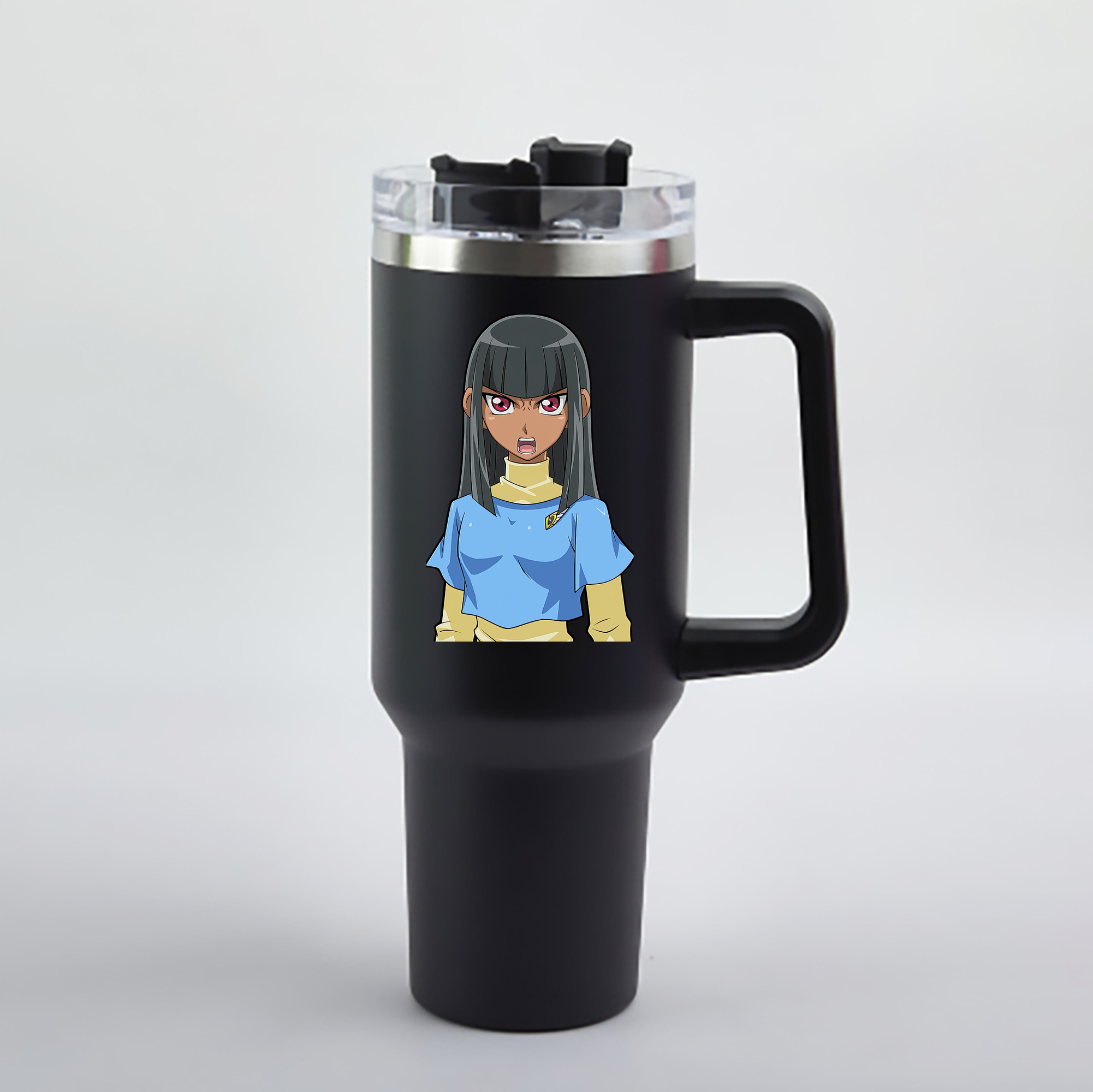 （画像用） 遊☆戯☆王 Yu-Gi-Oh! 1200mL車用タンブラー - クリスタルステッカー（プラスチックストロー付き）