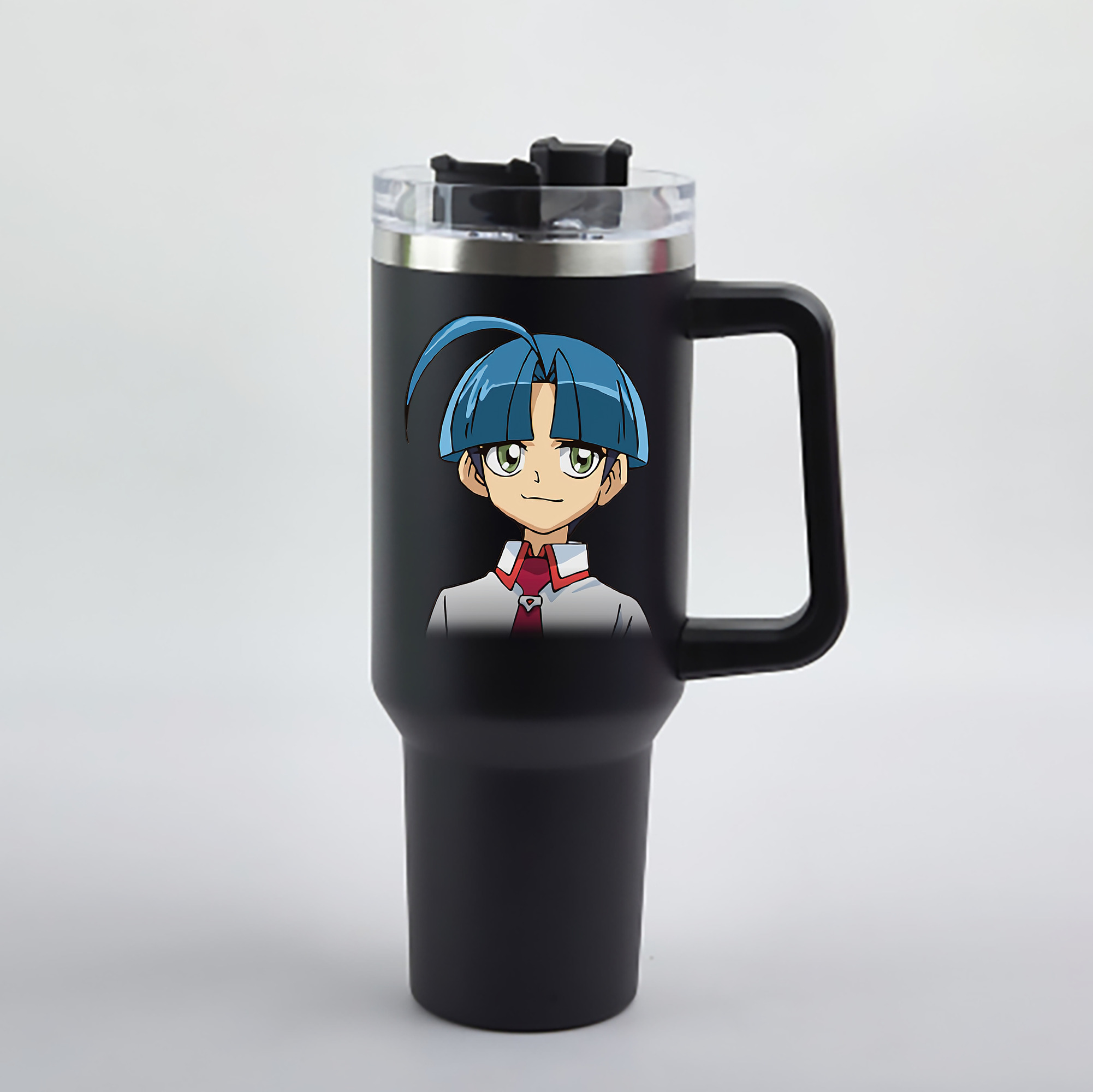 （画像用） 遊☆戯☆王 Yu-Gi-Oh! 1200mL車用タンブラー - クリスタルステッカー（プラスチックストロー付き）