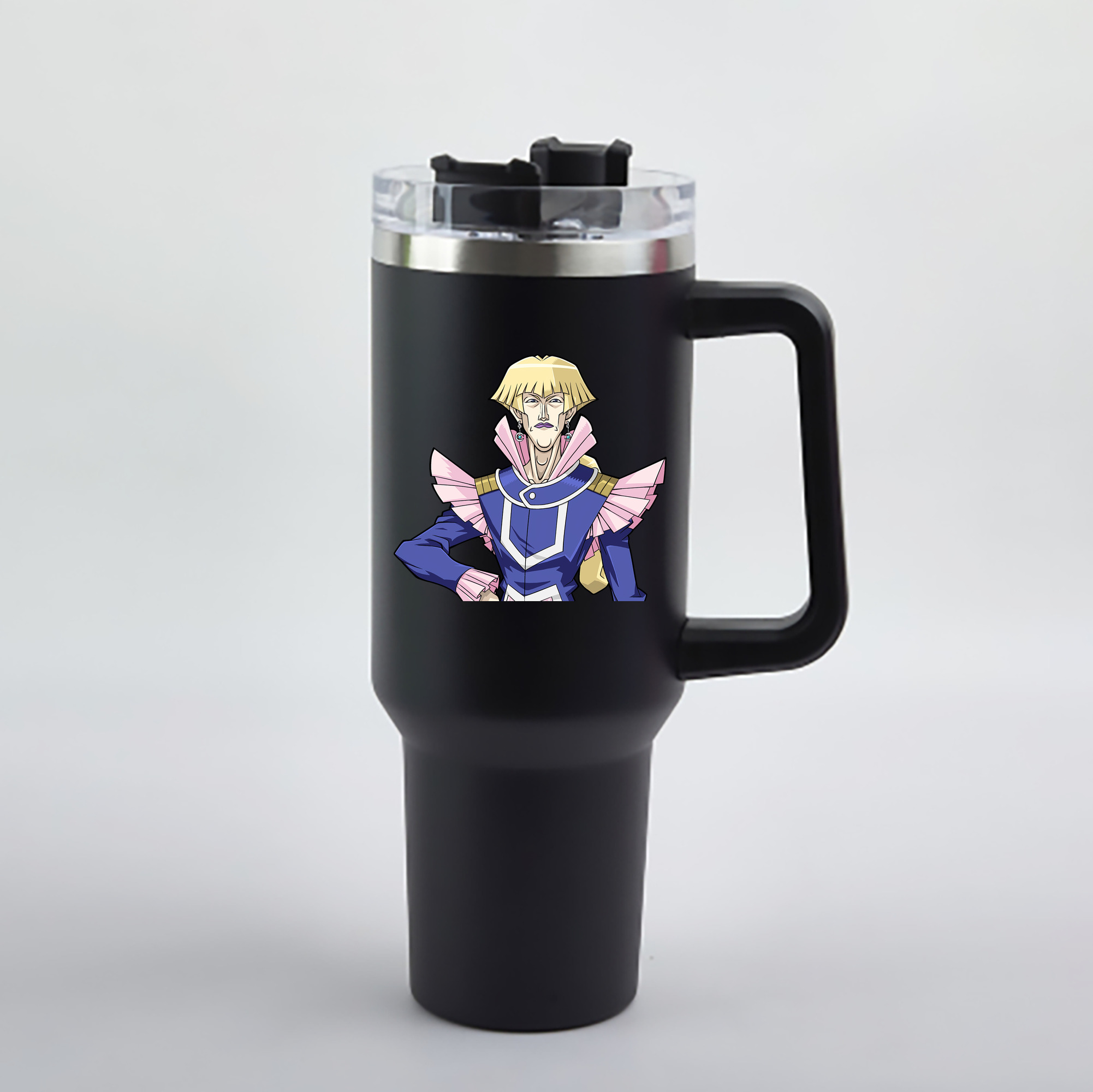 （画像用） 遊☆戯☆王 Yu-Gi-Oh! 1200mL車用タンブラー - クリスタルステッカー（プラスチックストロー付き）