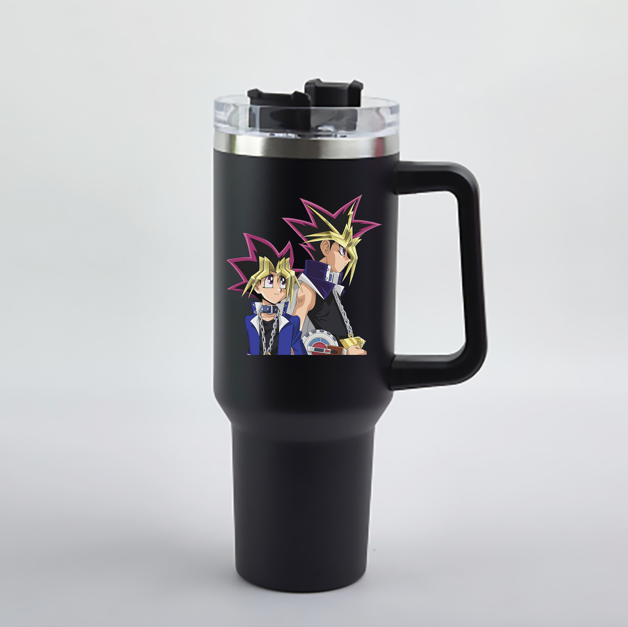 （画像用） 遊☆戯☆王 Yu-Gi-Oh! 1200mL車用タンブラー - クリスタルステッカー（プラスチックストロー付き）