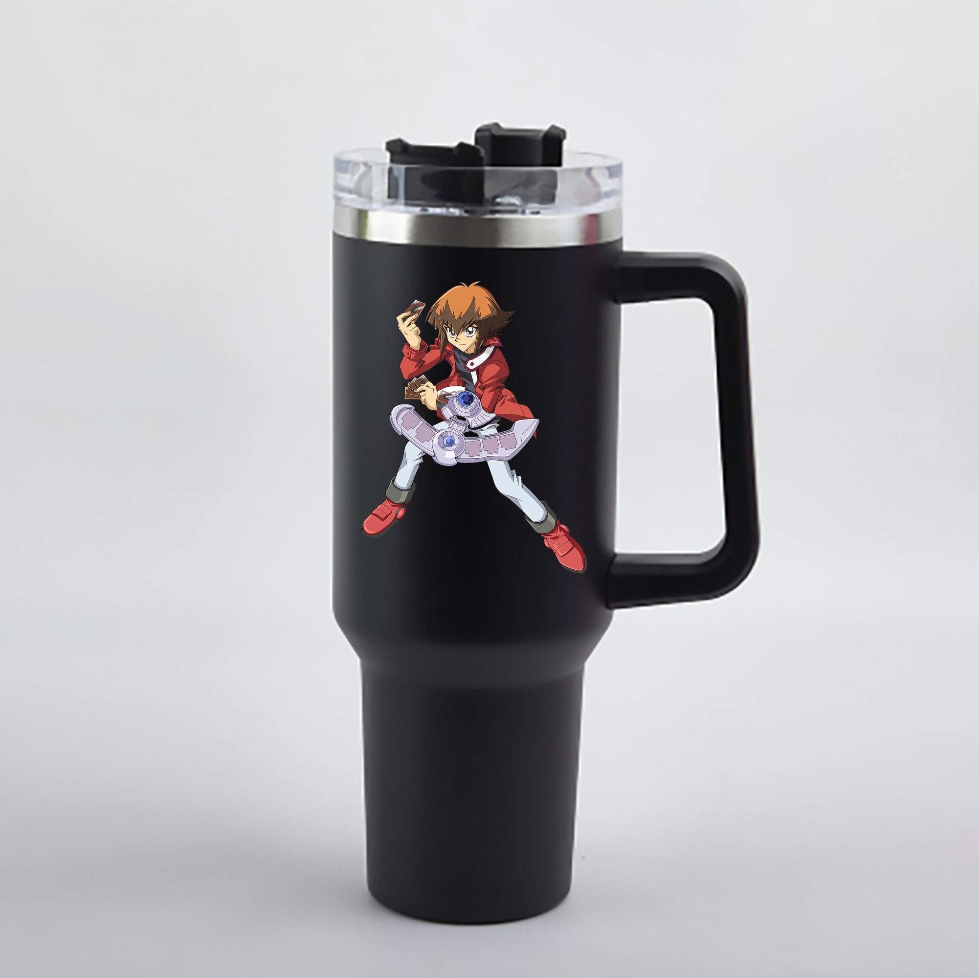 （画像用） 遊☆戯☆王 Yu-Gi-Oh! 1200mL車用タンブラー - クリスタルステッカー（プラスチックストロー付き）