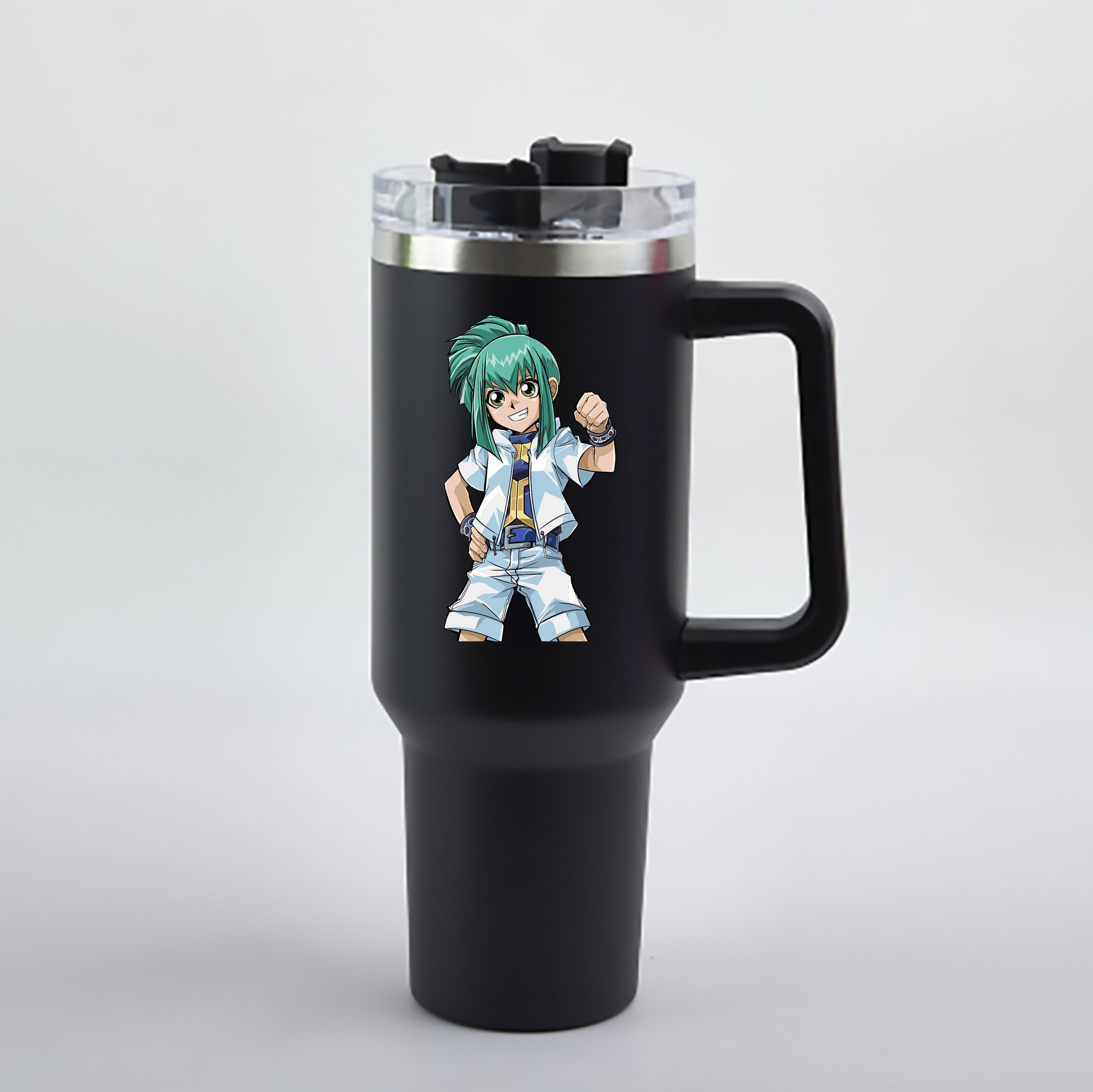 （画像用） 遊☆戯☆王 Yu-Gi-Oh! 1200mL車用タンブラー - クリスタルステッカー（プラスチックストロー付き）