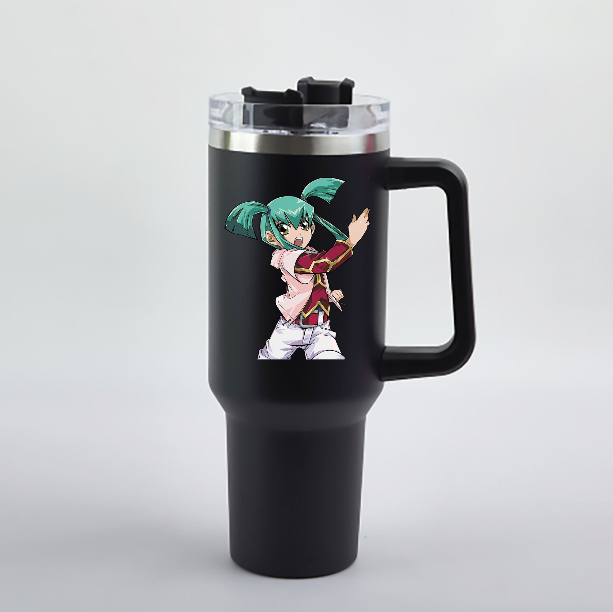 （画像用） 遊☆戯☆王 Yu-Gi-Oh! 1200mL車用タンブラー - クリスタルステッカー（プラスチックストロー付き）