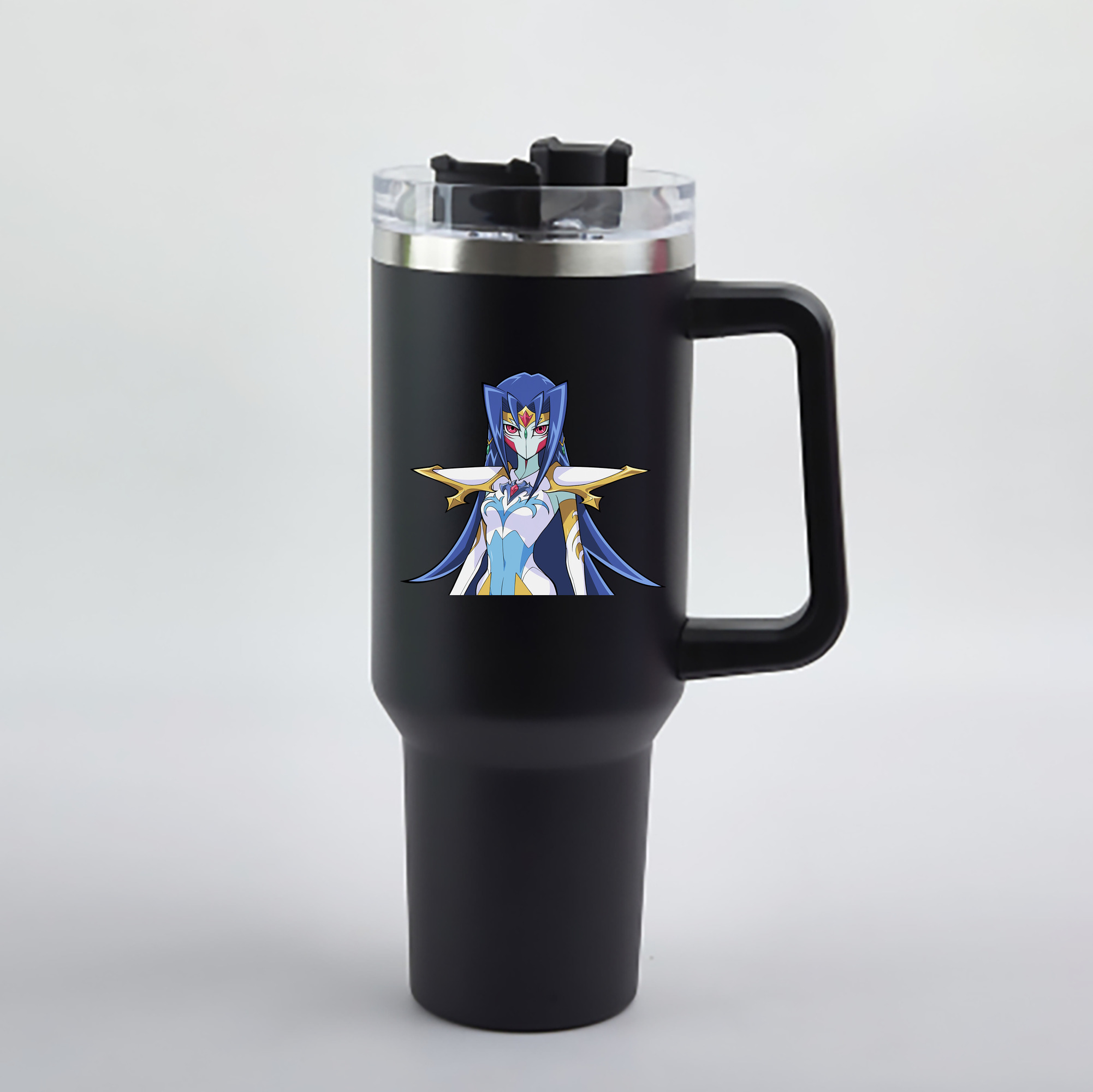 （画像用） 遊☆戯☆王 Yu-Gi-Oh! 1200mL車用タンブラー - クリスタルステッカー（プラスチックストロー付き）