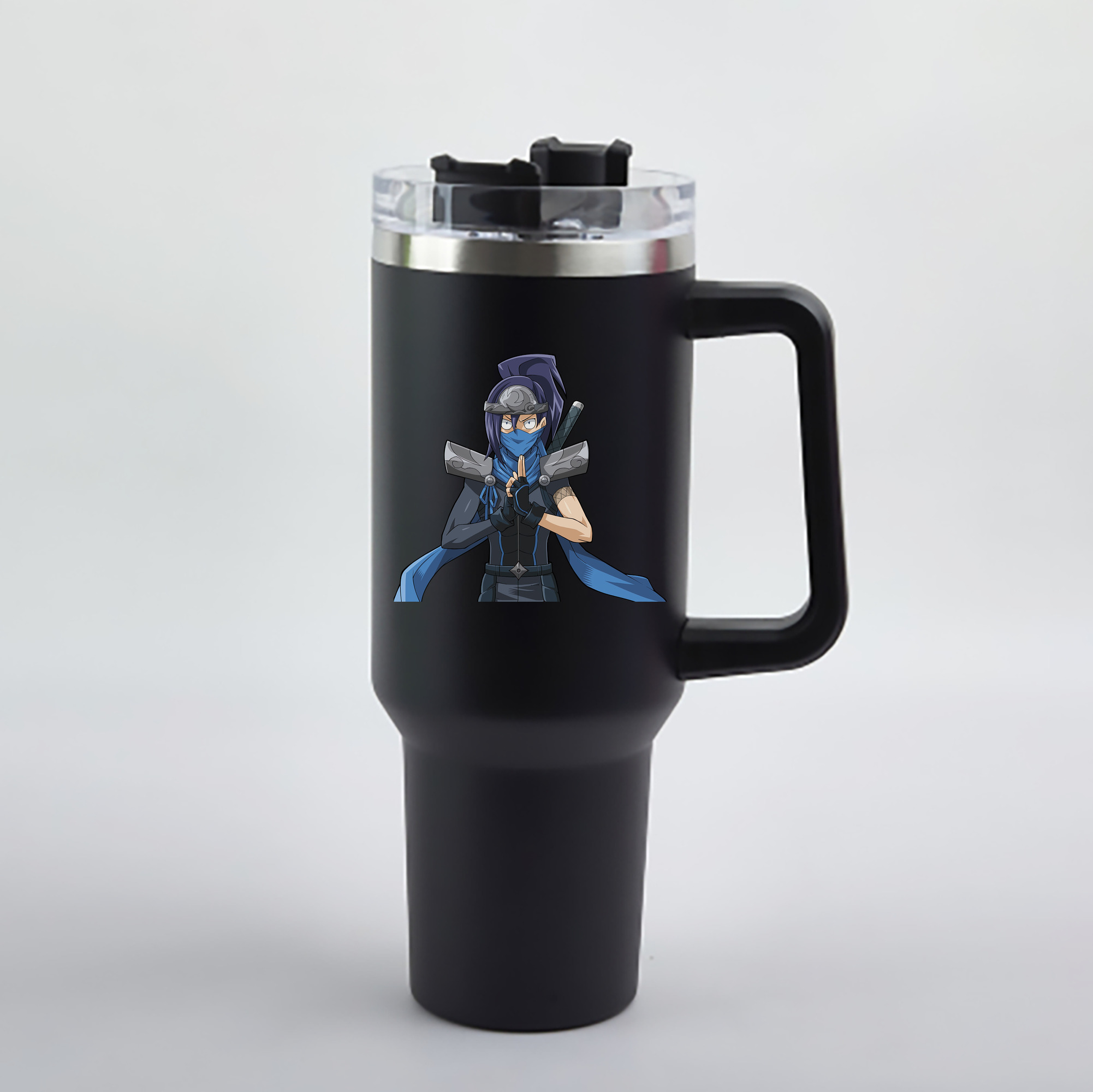 （画像用） 遊☆戯☆王 Yu-Gi-Oh! 1200mL車用タンブラー - クリスタルステッカー（プラスチックストロー付き）