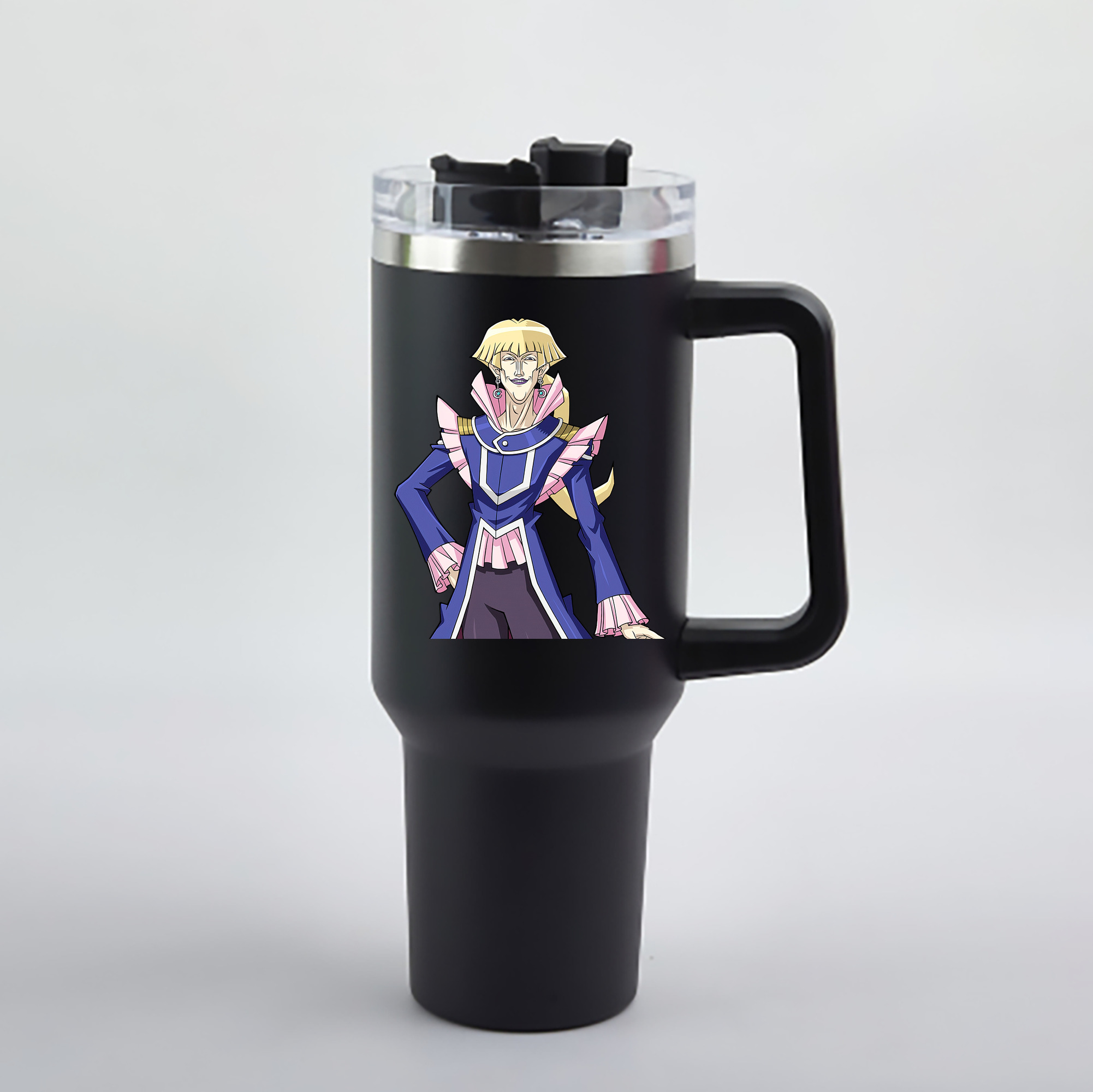 （画像用） 遊☆戯☆王 Yu-Gi-Oh! 1200mL車用タンブラー - クリスタルステッカー（プラスチックストロー付き）
