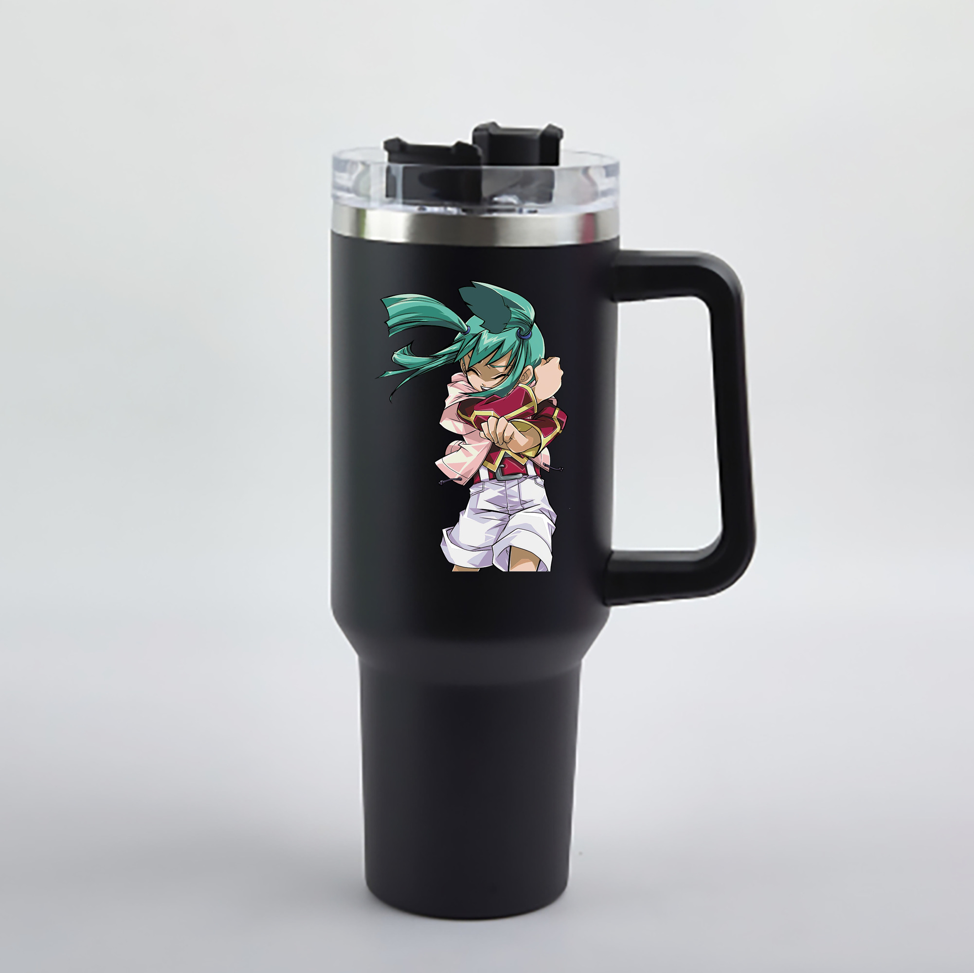 （画像用） 遊☆戯☆王 Yu-Gi-Oh! 1200mL車用タンブラー - クリスタルステッカー（プラスチックストロー付き）