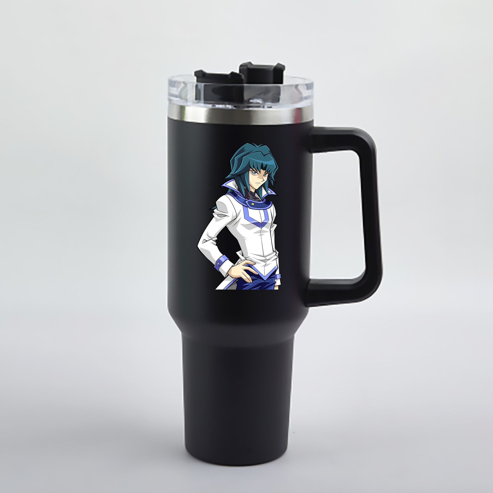 （画像用） 遊☆戯☆王 Yu-Gi-Oh! 1200mL車用タンブラー - クリスタルステッカー（プラスチックストロー付き）