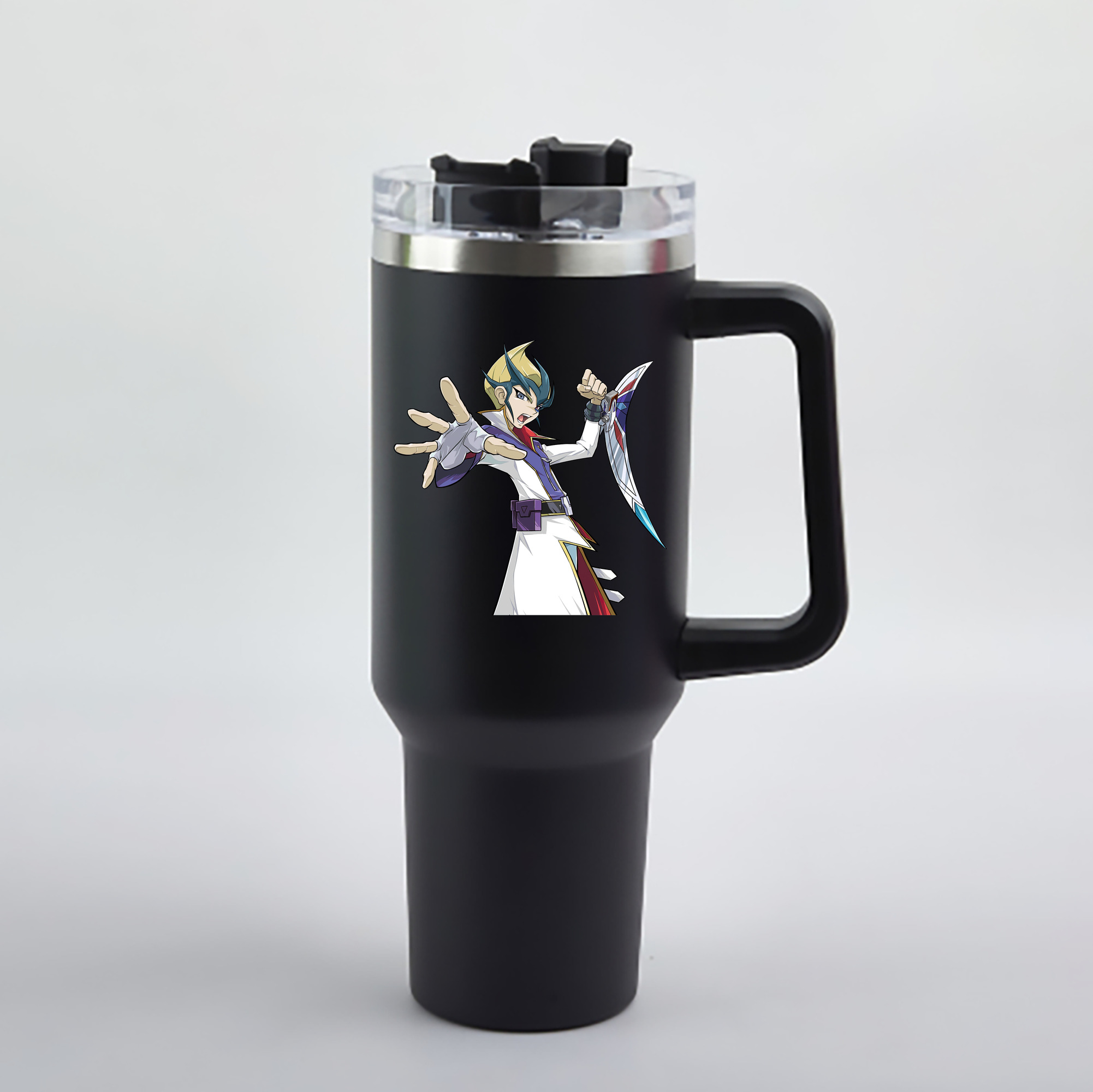 （画像用） 遊☆戯☆王 Yu-Gi-Oh! 1200mL車用タンブラー - クリスタルステッカー（プラスチックストロー付き）