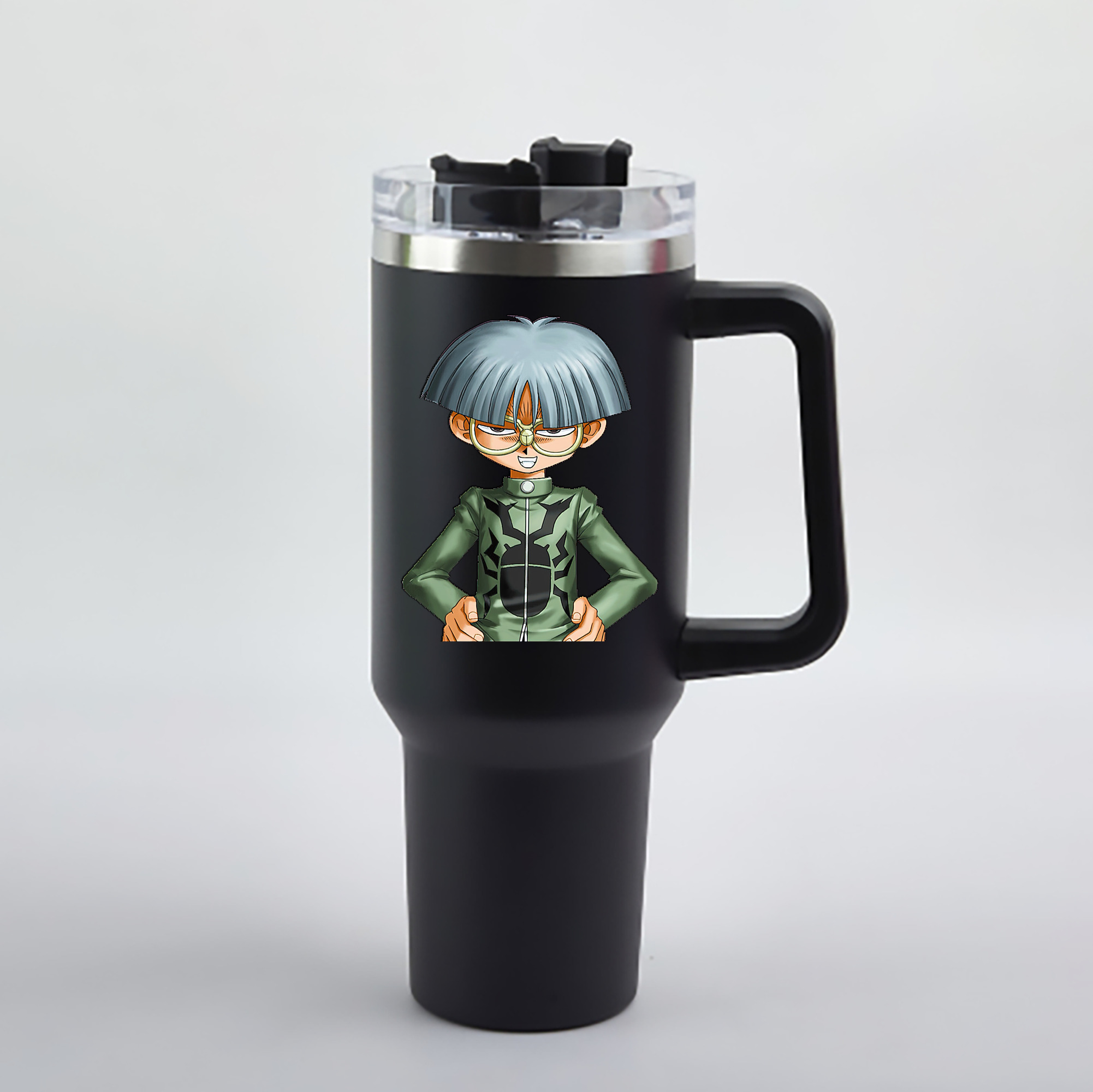 （画像用） 遊☆戯☆王 Yu-Gi-Oh! 1200mL車用タンブラー - クリスタルステッカー（プラスチックストロー付き）