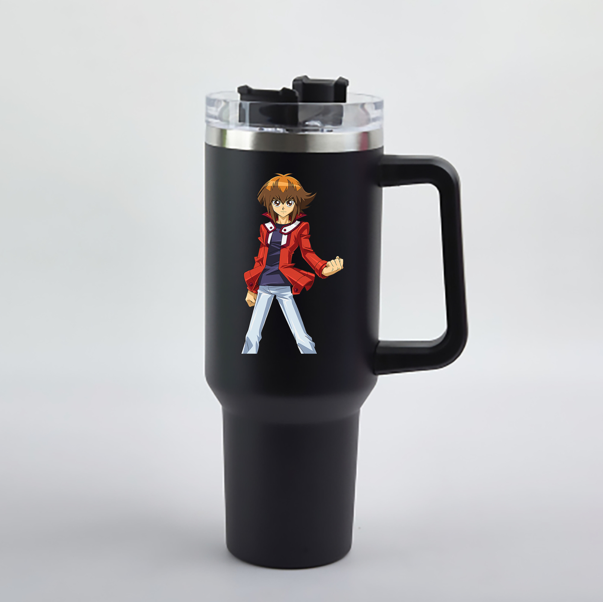 （画像用） 遊☆戯☆王 Yu-Gi-Oh! 1200mL車用タンブラー - クリスタルステッカー（プラスチックストロー付き）