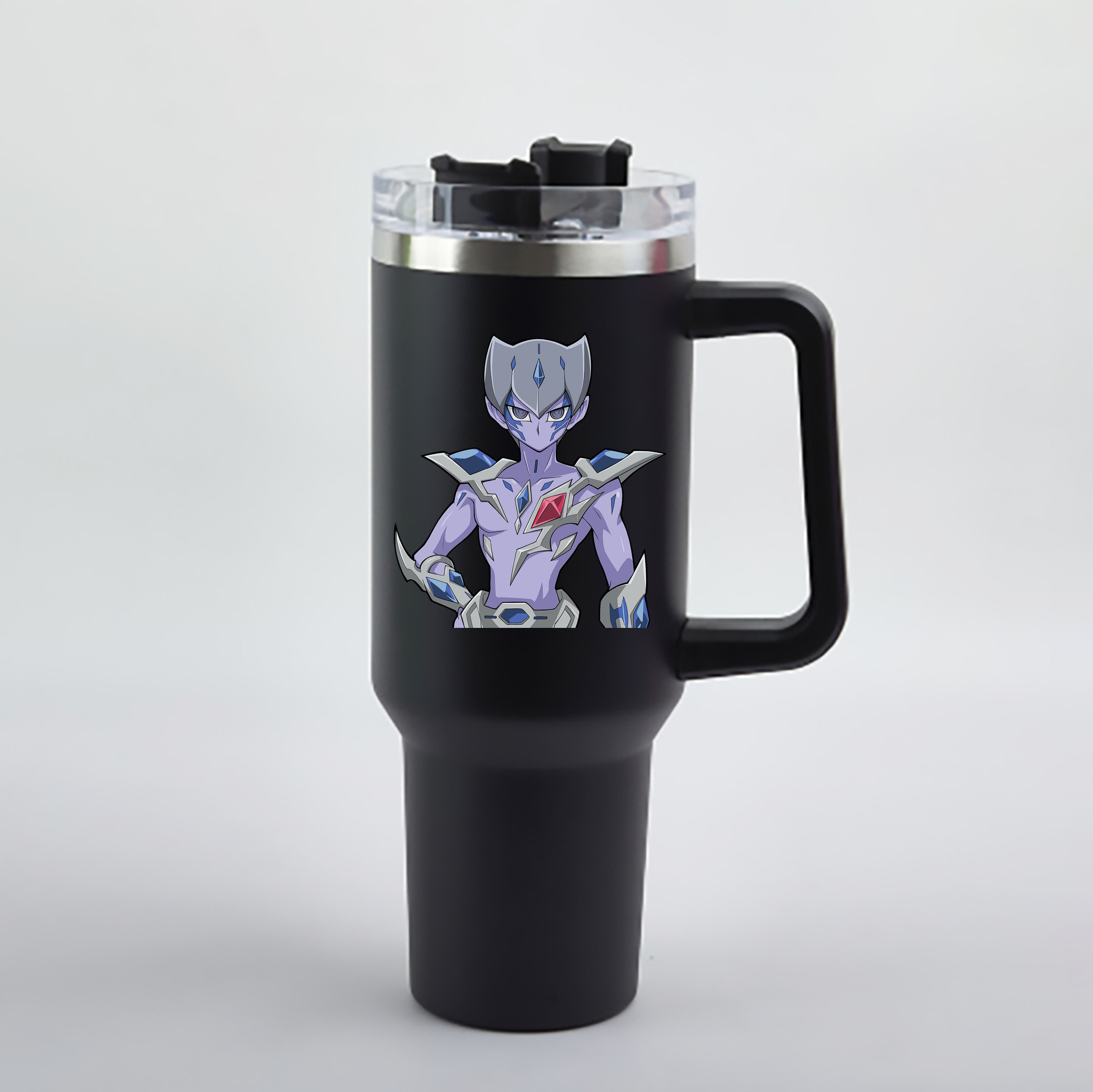 （画像用） 遊☆戯☆王 Yu-Gi-Oh! 1200mL車用タンブラー - クリスタルステッカー（プラスチックストロー付き）