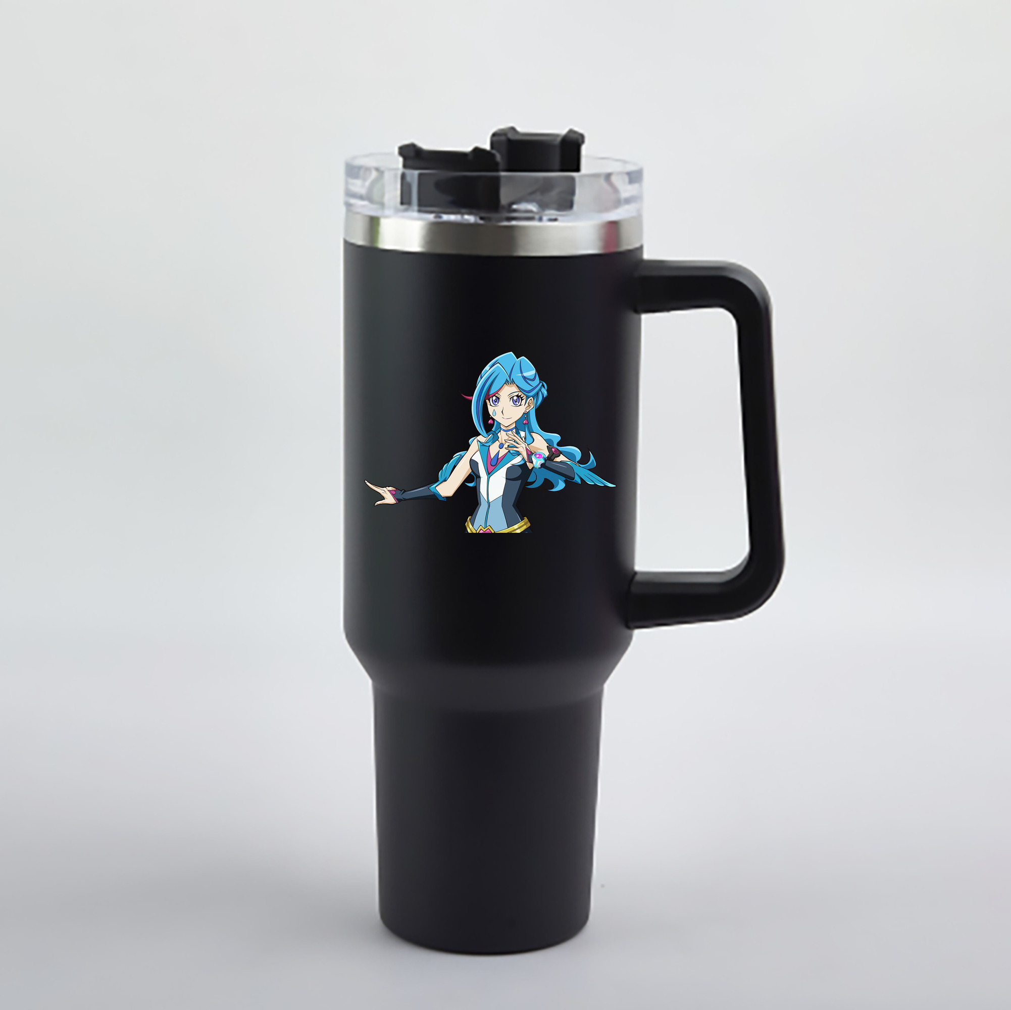 （画像用） 遊☆戯☆王 Yu-Gi-Oh! 1200mL車用タンブラー - クリスタルステッカー（プラスチックストロー付き）