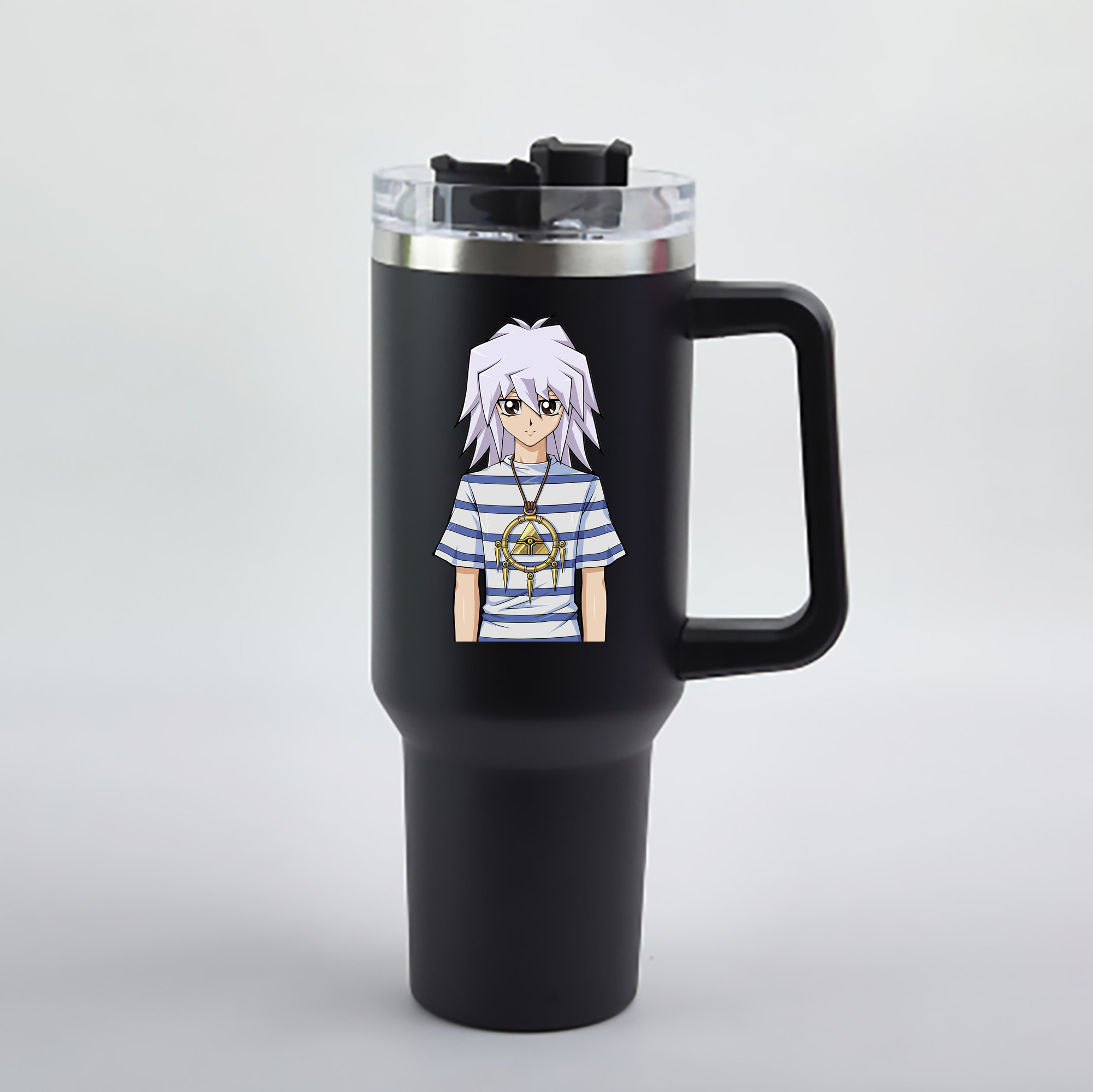 （画像用） 遊☆戯☆王 Yu-Gi-Oh! 1200mL車用タンブラー - クリスタルステッカー（プラスチックストロー付き）