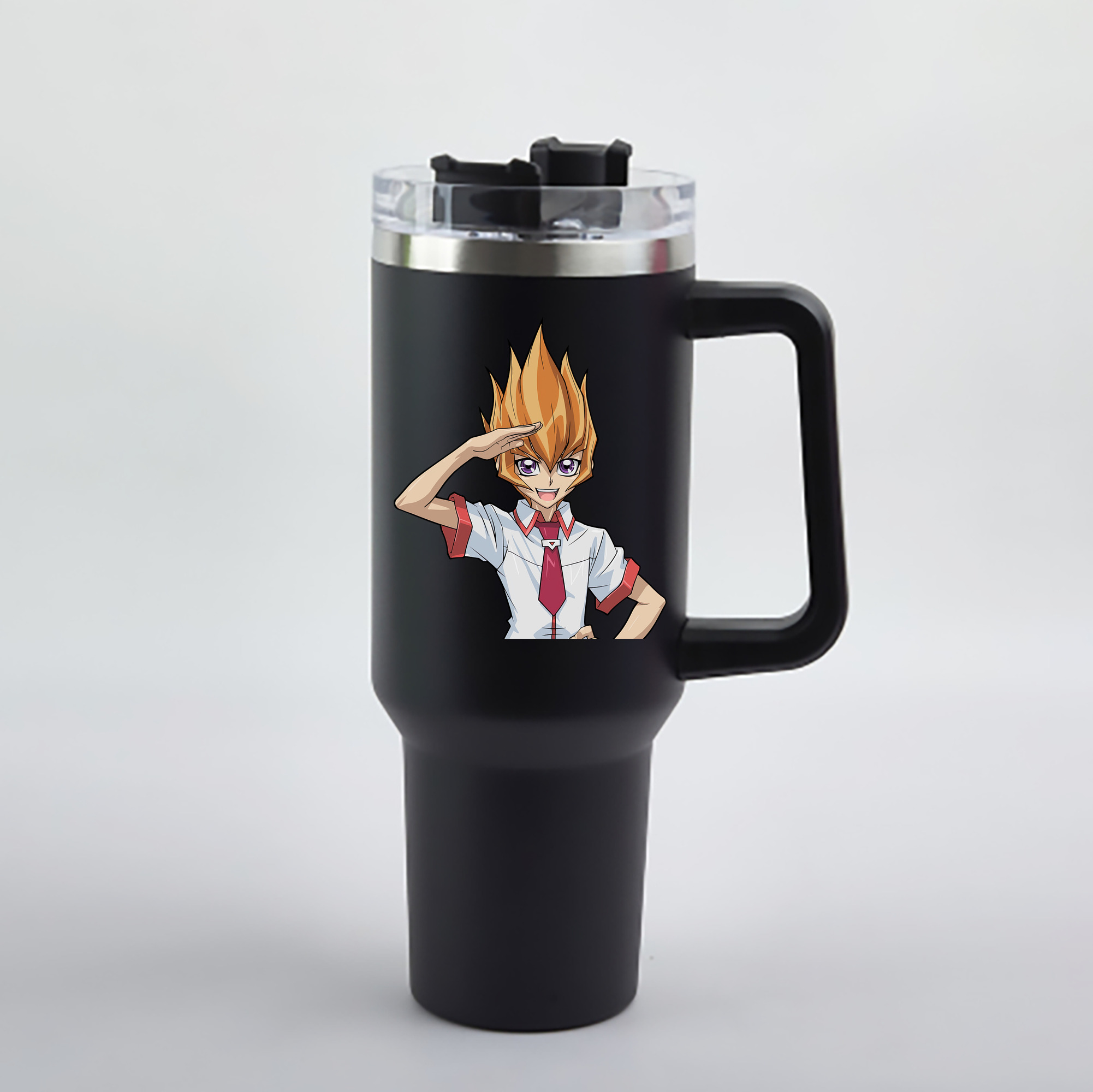 （画像用） 遊☆戯☆王 Yu-Gi-Oh! 1200mL車用タンブラー - クリスタルステッカー（プラスチックストロー付き）