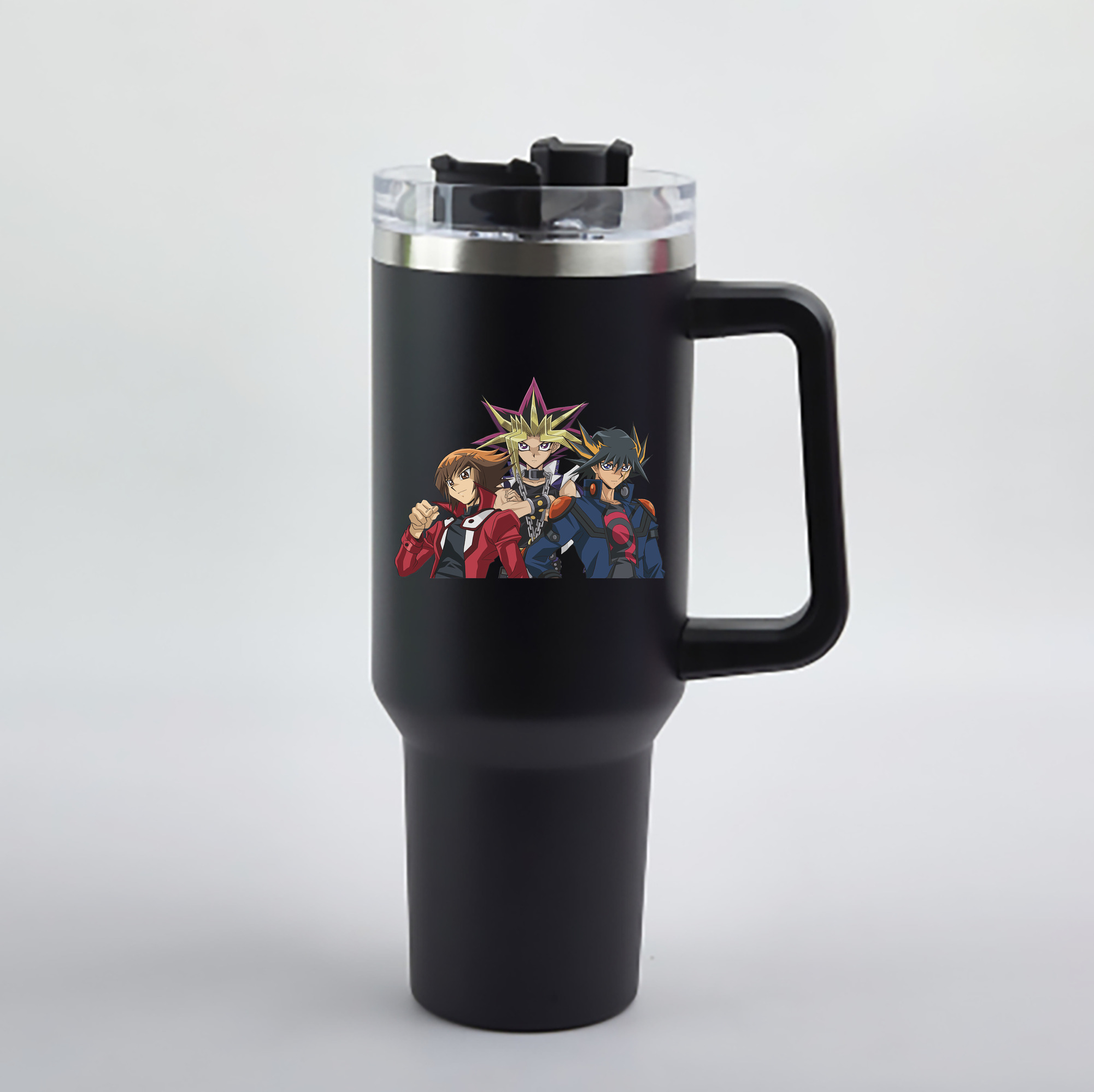 （画像用） 遊☆戯☆王 Yu-Gi-Oh! 1200mL車用タンブラー - クリスタルステッカー（プラスチックストロー付き）