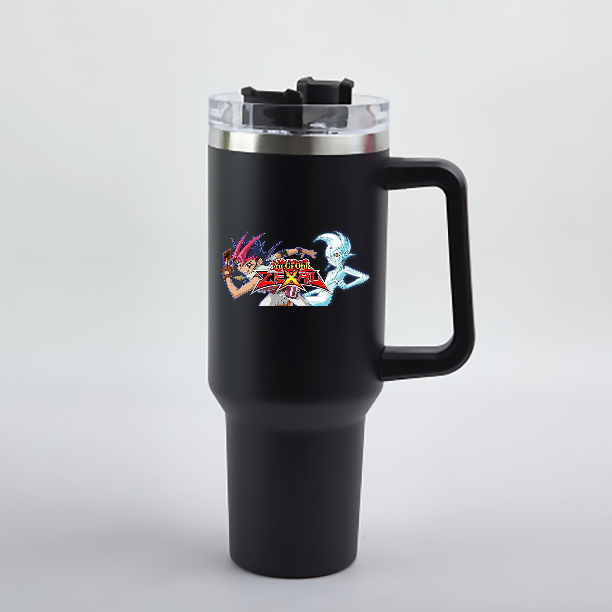 （画像用） 遊☆戯☆王 Yu-Gi-Oh! 1200mL車用タンブラー - クリスタルステッカー（プラスチックストロー付き）