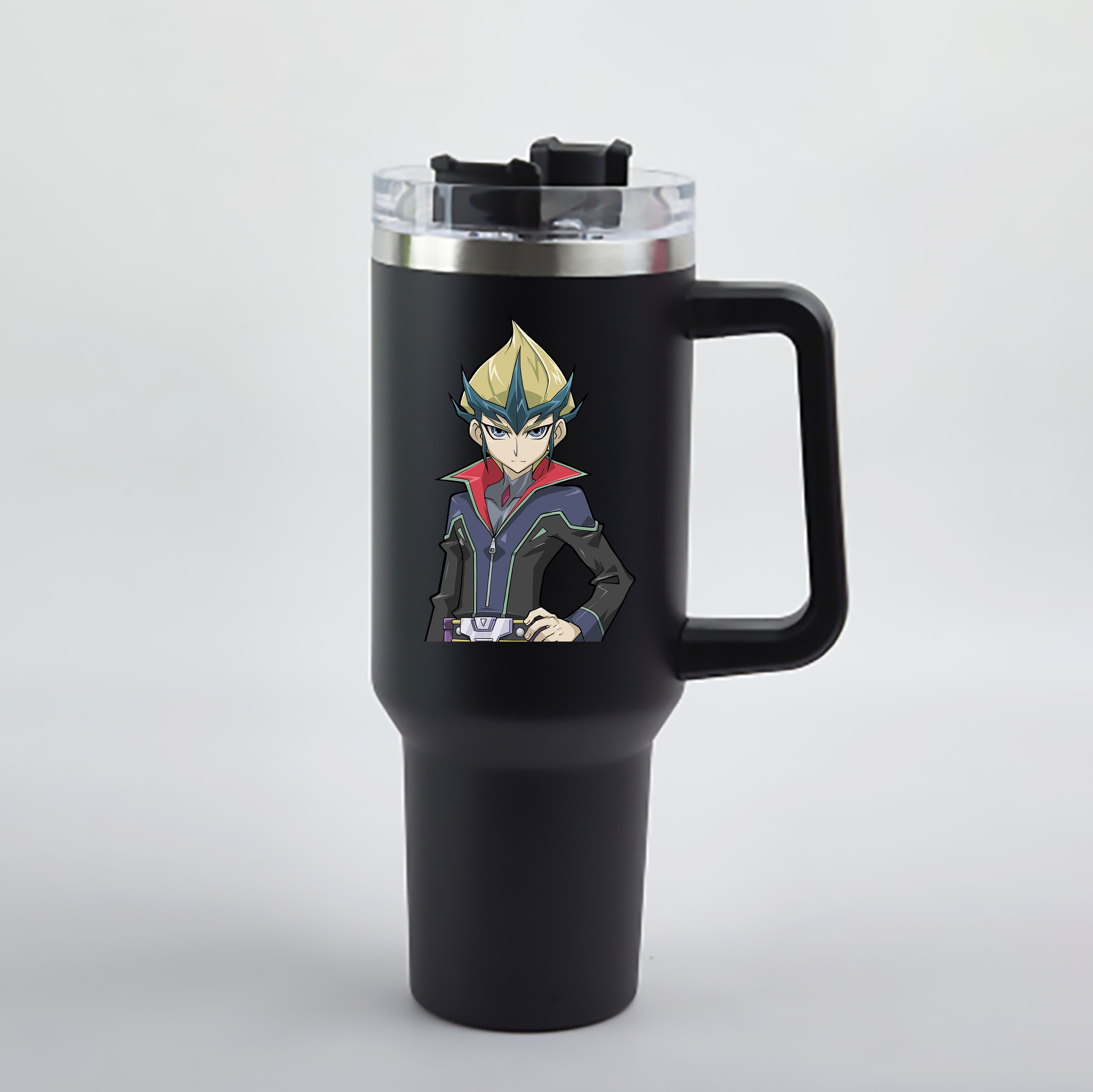 （画像用） 遊☆戯☆王 Yu-Gi-Oh! 1200mL車用タンブラー - クリスタルステッカー（プラスチックストロー付き）