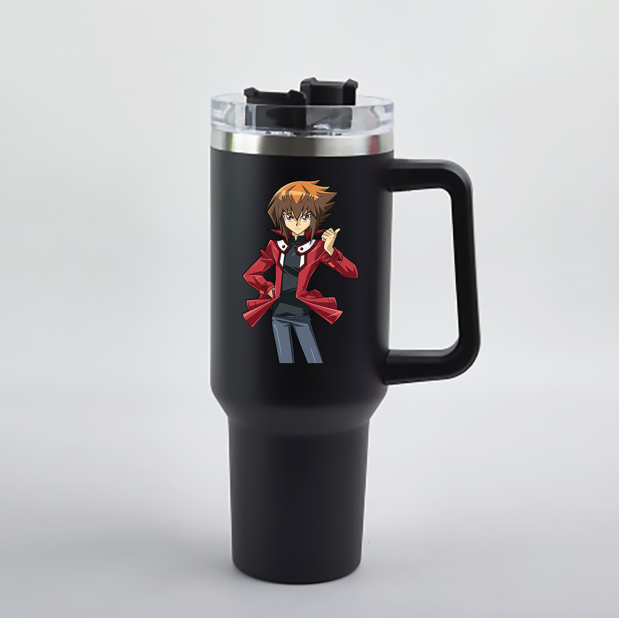 （画像用） 遊☆戯☆王 Yu-Gi-Oh! 1200mL車用タンブラー - クリスタルステッカー（プラスチックストロー付き）
