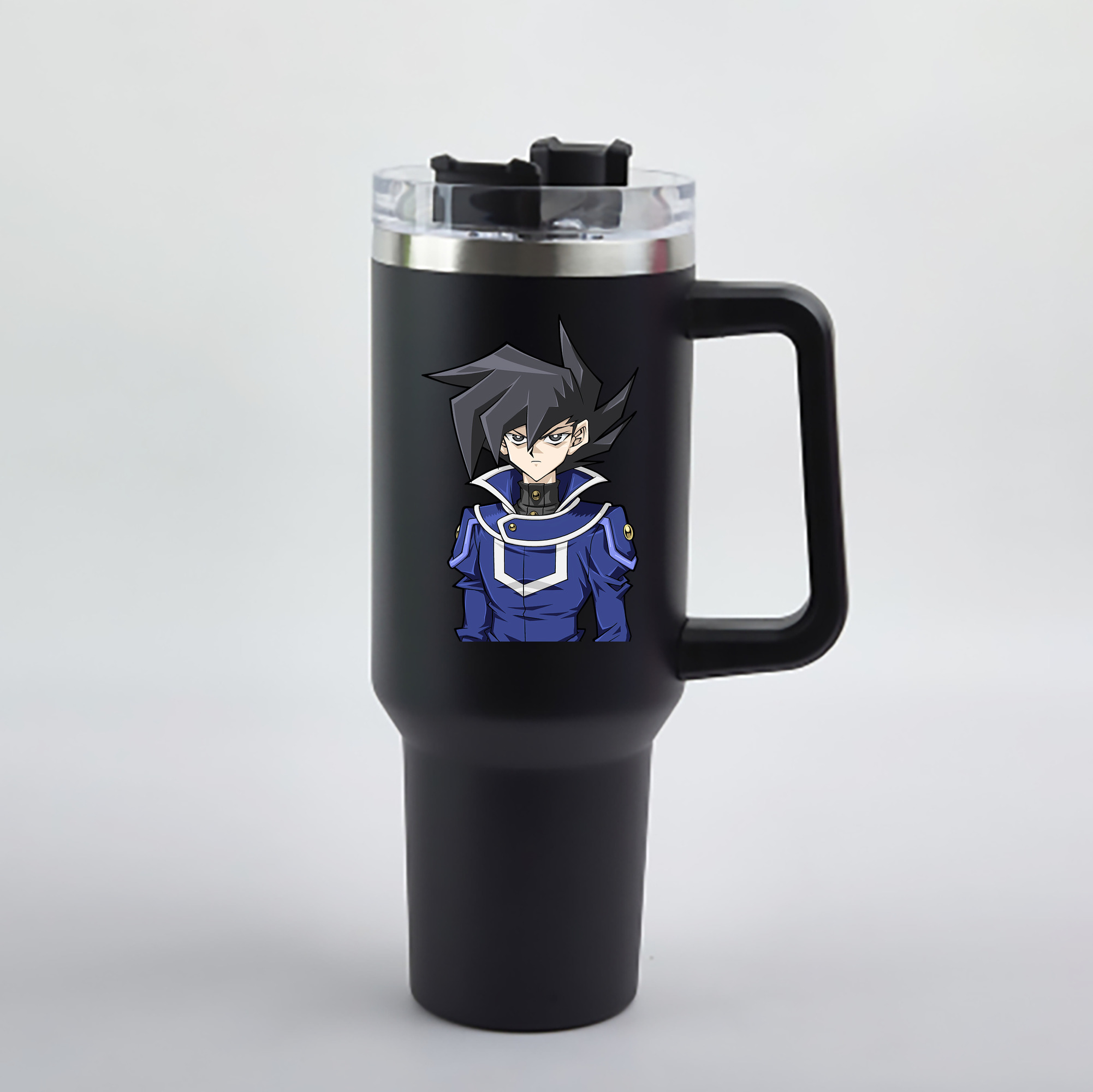 （画像用） 遊☆戯☆王 Yu-Gi-Oh! 1200mL車用タンブラー - クリスタルステッカー（プラスチックストロー付き）