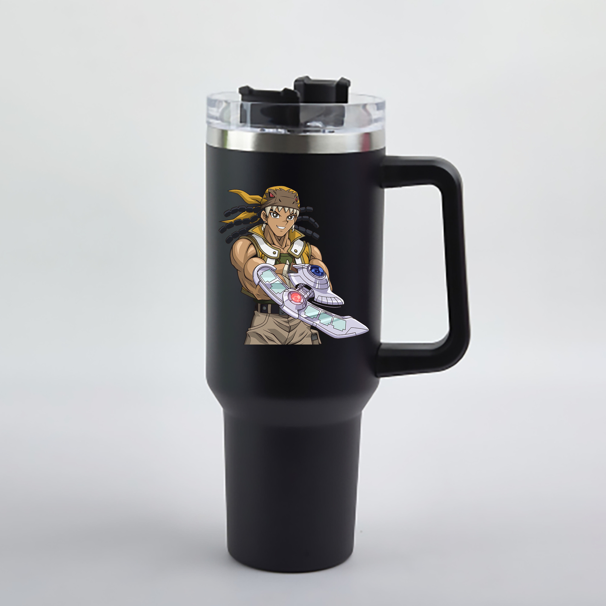 （画像用） 遊☆戯☆王 Yu-Gi-Oh! 1200mL車用タンブラー - クリスタルステッカー（プラスチックストロー付き）