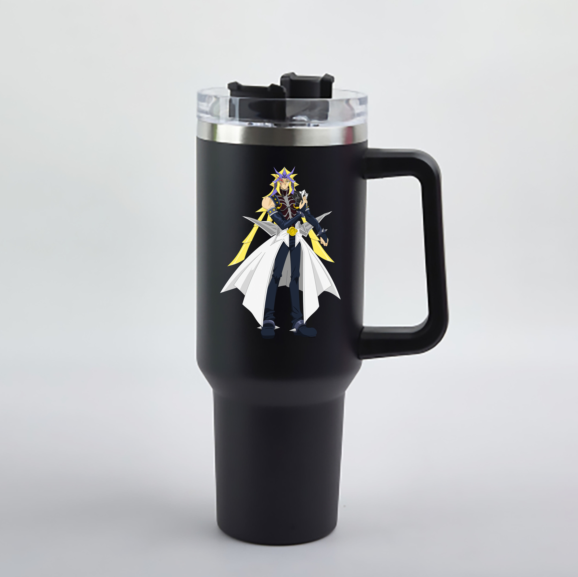 （画像用） 遊☆戯☆王 Yu-Gi-Oh! 1200mL車用タンブラー - クリスタルステッカー（プラスチックストロー付き）