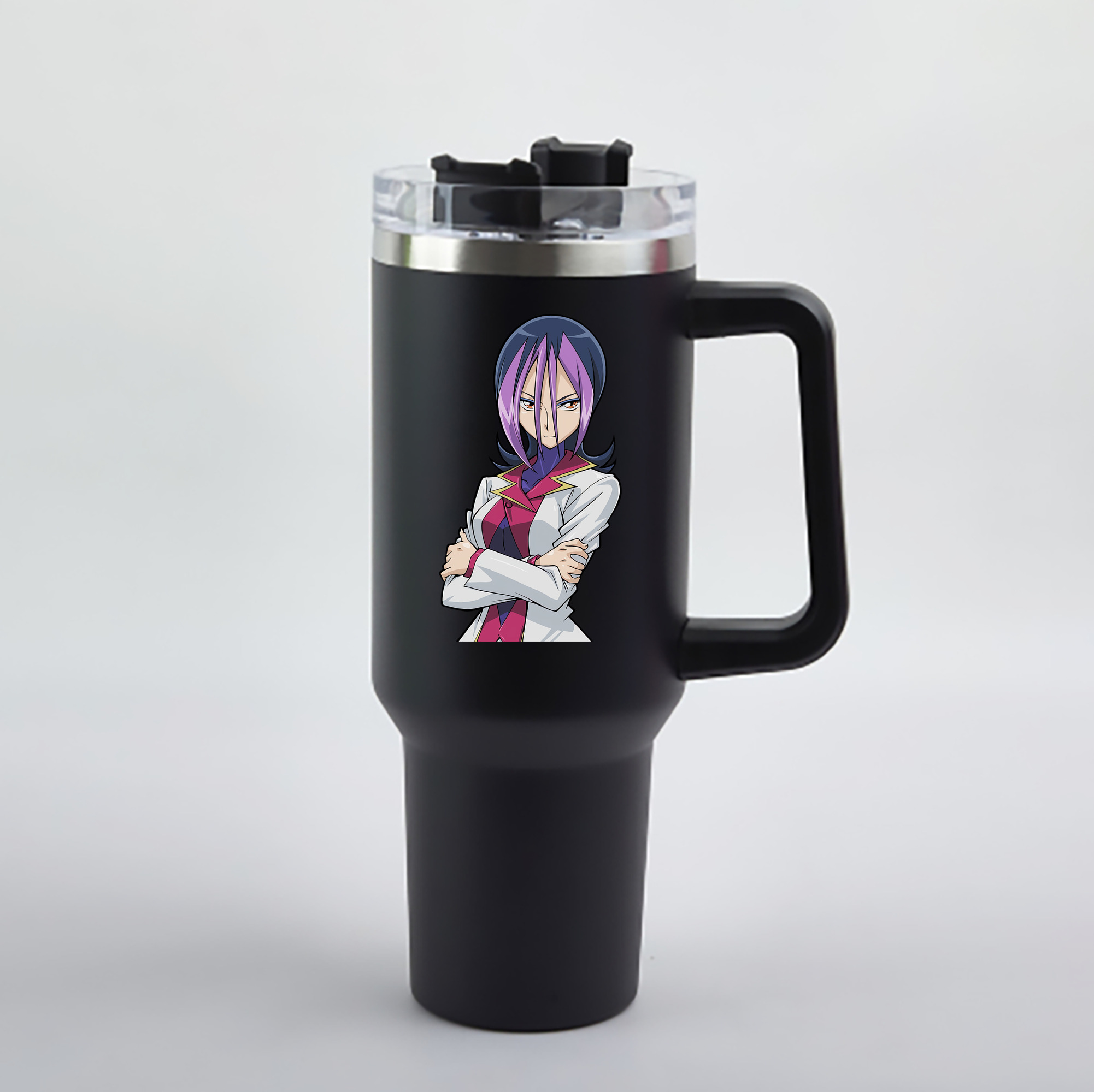 （画像用） 遊☆戯☆王 Yu-Gi-Oh! 1200mL車用タンブラー - クリスタルステッカー（プラスチックストロー付き）