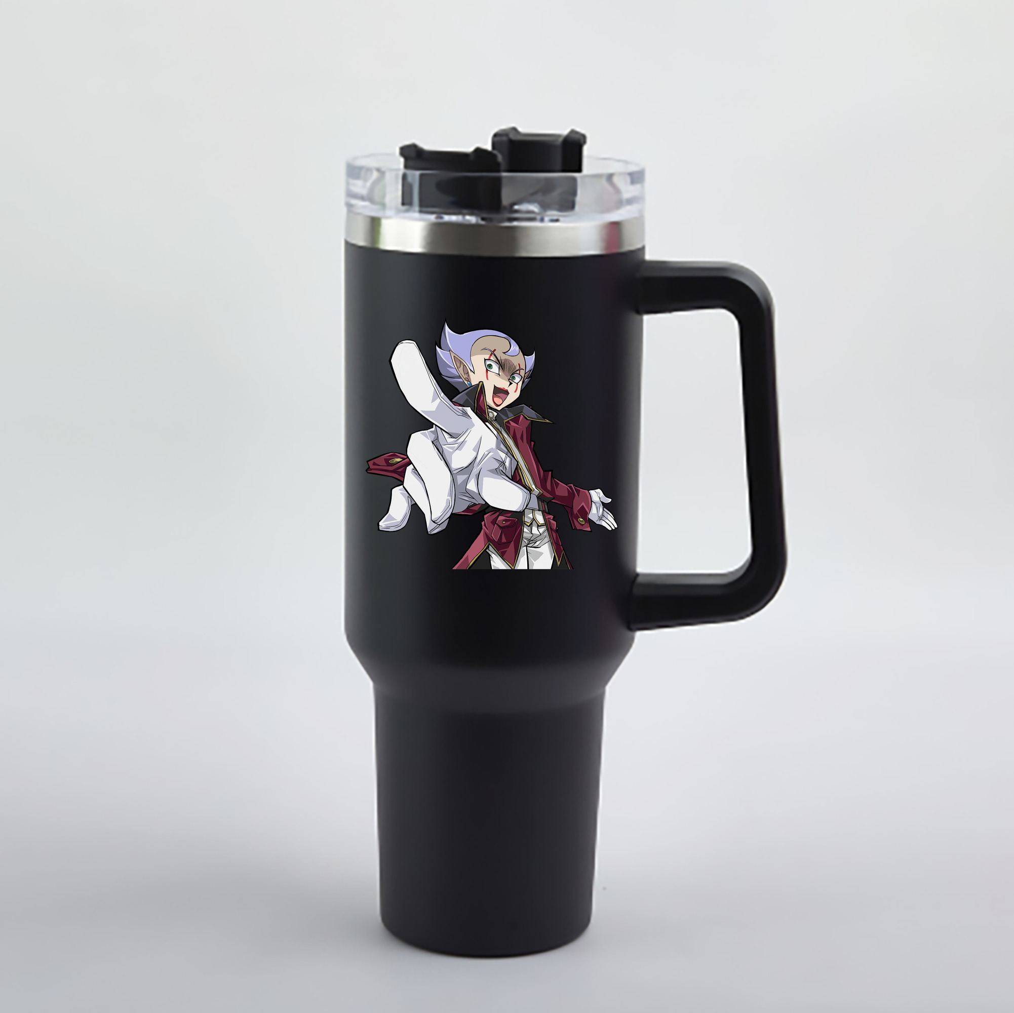 （画像用） 遊☆戯☆王 Yu-Gi-Oh! 1200mL車用タンブラー - クリスタルステッカー（プラスチックストロー付き）