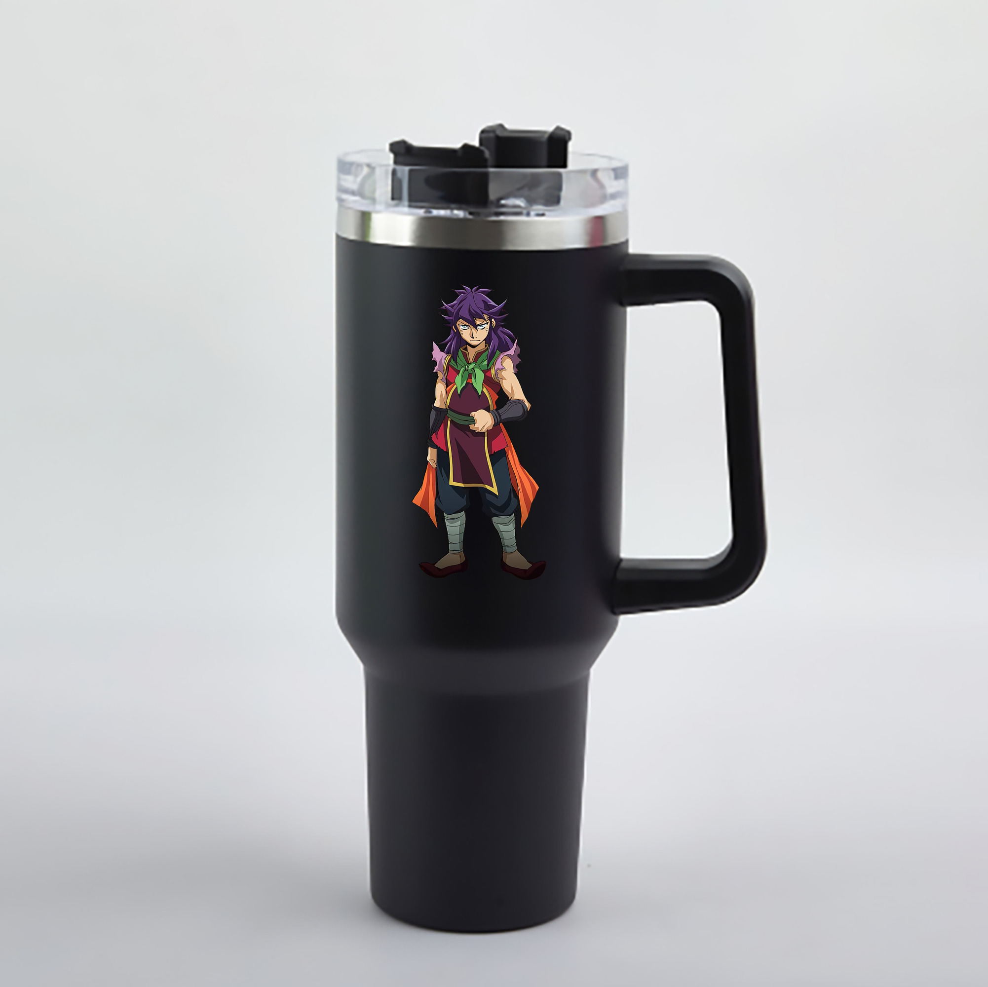 （画像用） 遊☆戯☆王 Yu-Gi-Oh! 1200mL車用タンブラー - クリスタルステッカー（プラスチックストロー付き）