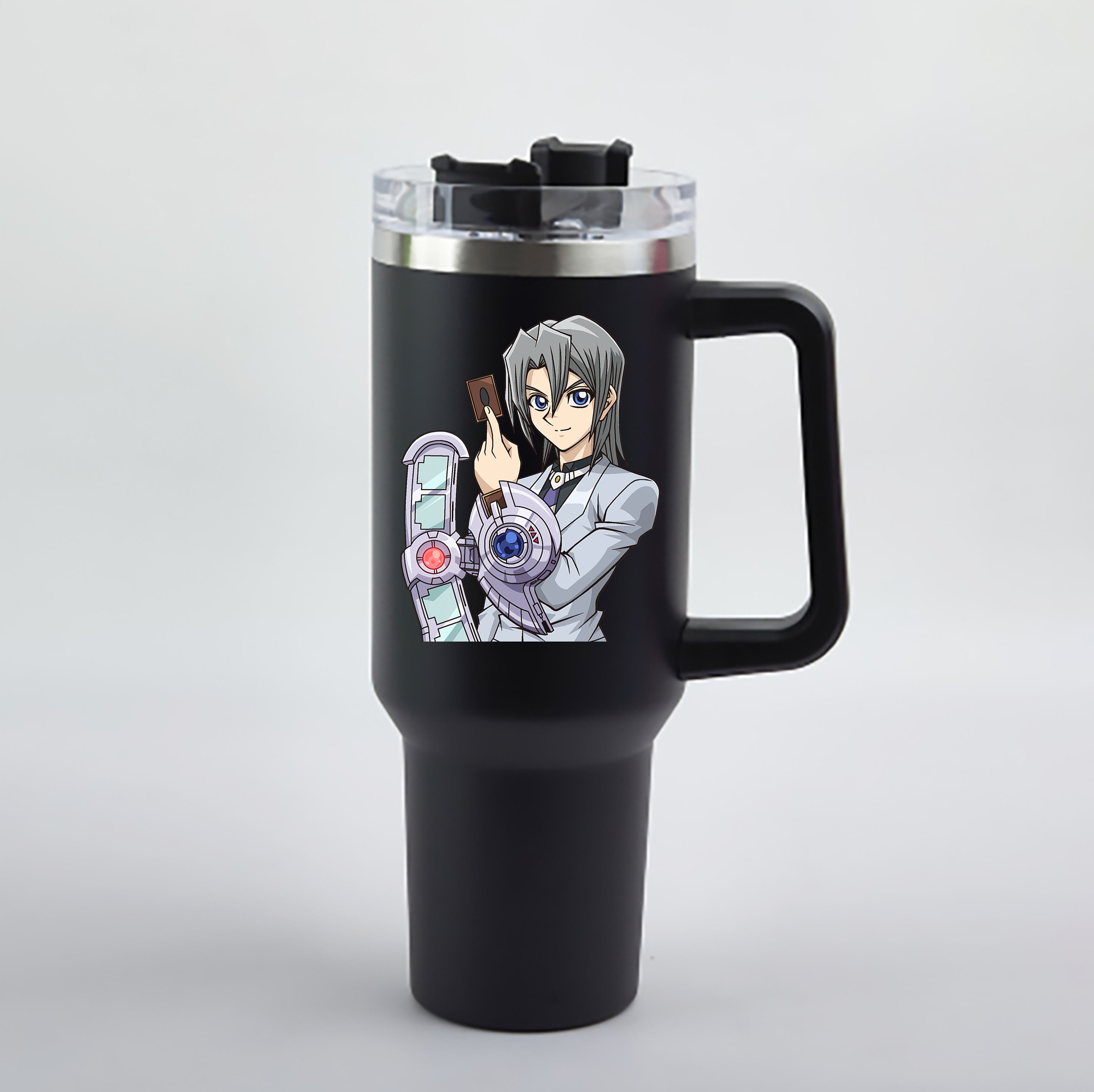 （画像用） 遊☆戯☆王 Yu-Gi-Oh! 1200mL車用タンブラー - クリスタルステッカー（プラスチックストロー付き）