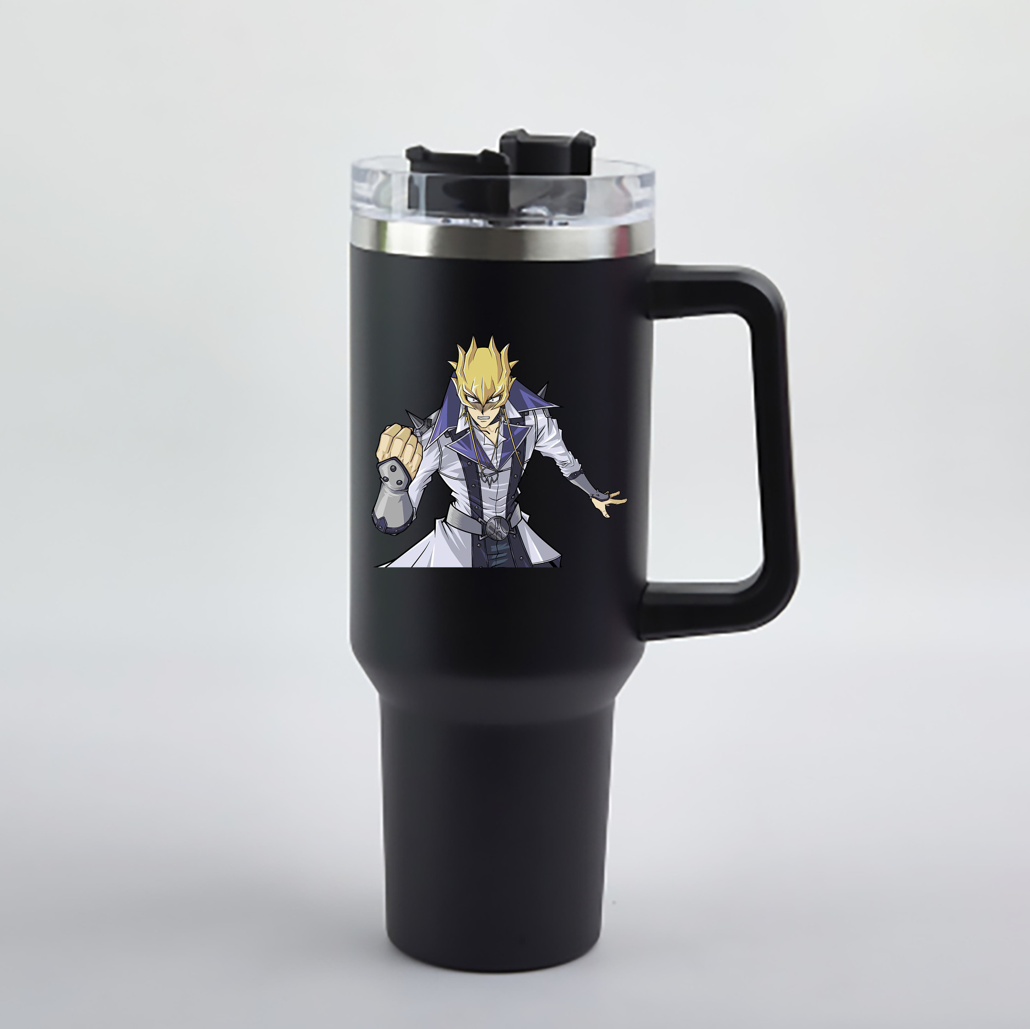 （画像用） 遊☆戯☆王 Yu-Gi-Oh! 1200mL車用タンブラー - クリスタルステッカー（プラスチックストロー付き）