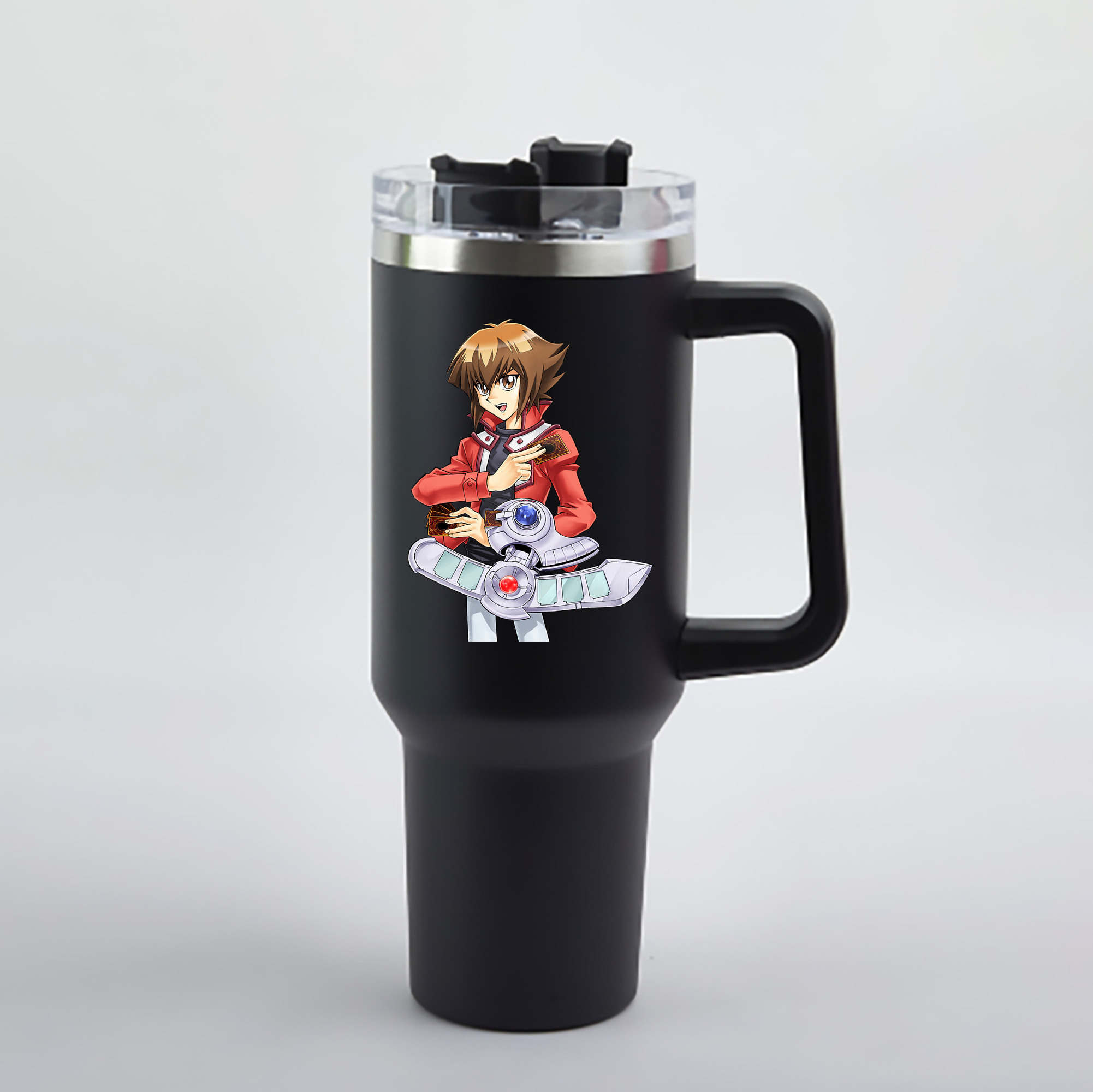（画像用） 遊☆戯☆王 Yu-Gi-Oh! 1200mL車用タンブラー - クリスタルステッカー（プラスチックストロー付き）