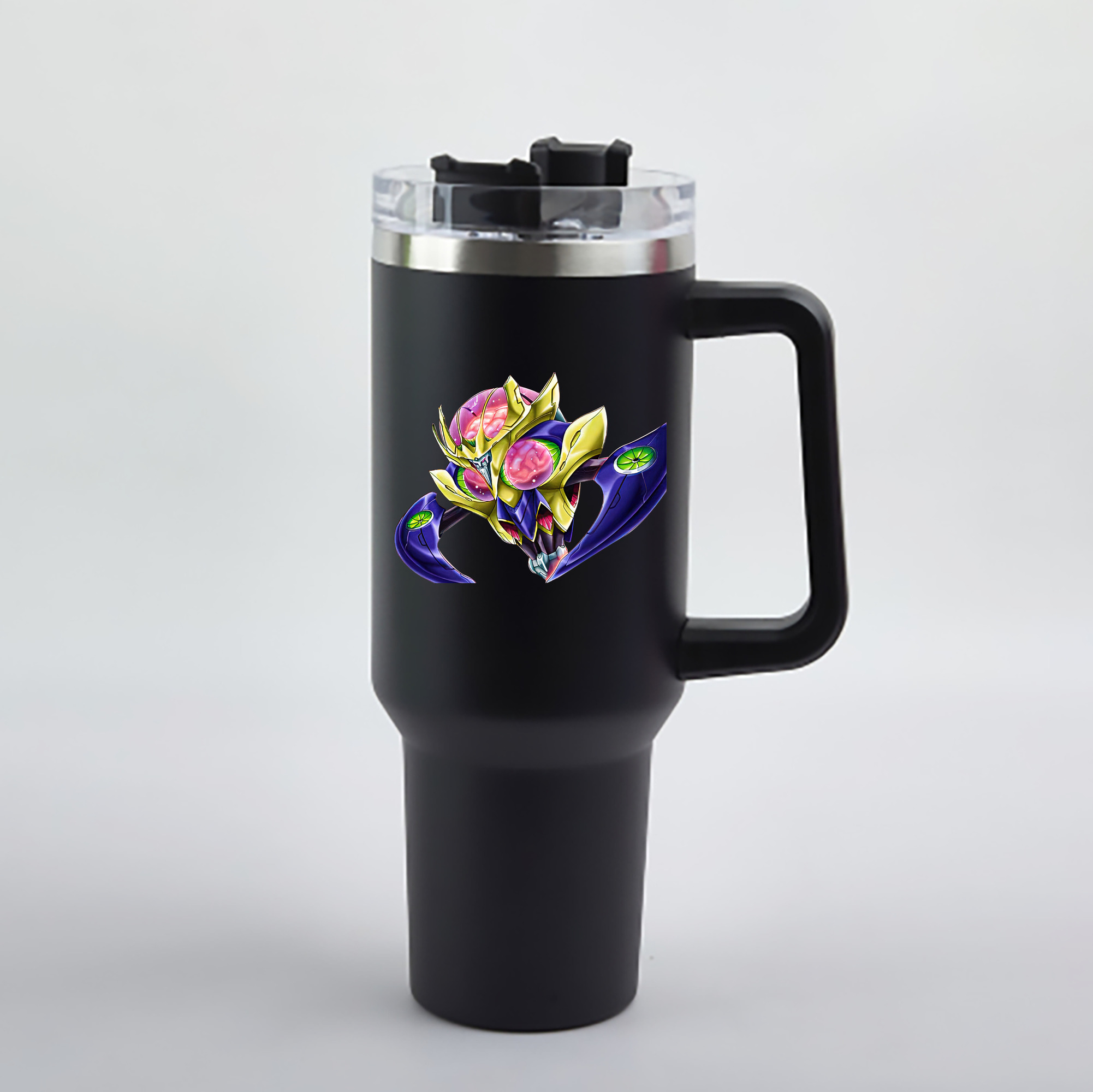 （画像用） 遊☆戯☆王 Yu-Gi-Oh! 1200mL車用タンブラー - クリスタルステッカー（プラスチックストロー付き）