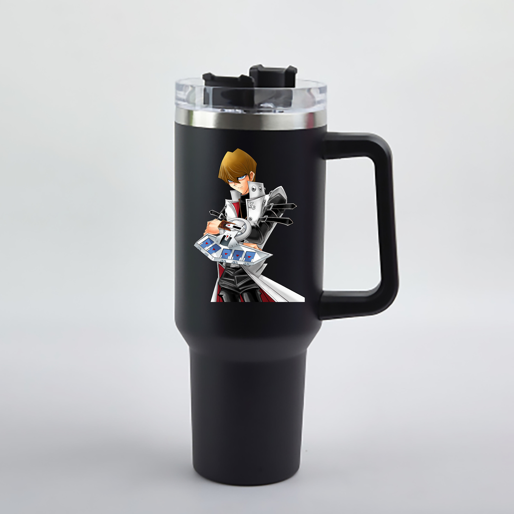（画像用） 遊☆戯☆王 Yu-Gi-Oh! 1200mL車用タンブラー - クリスタルステッカー（プラスチックストロー付き）