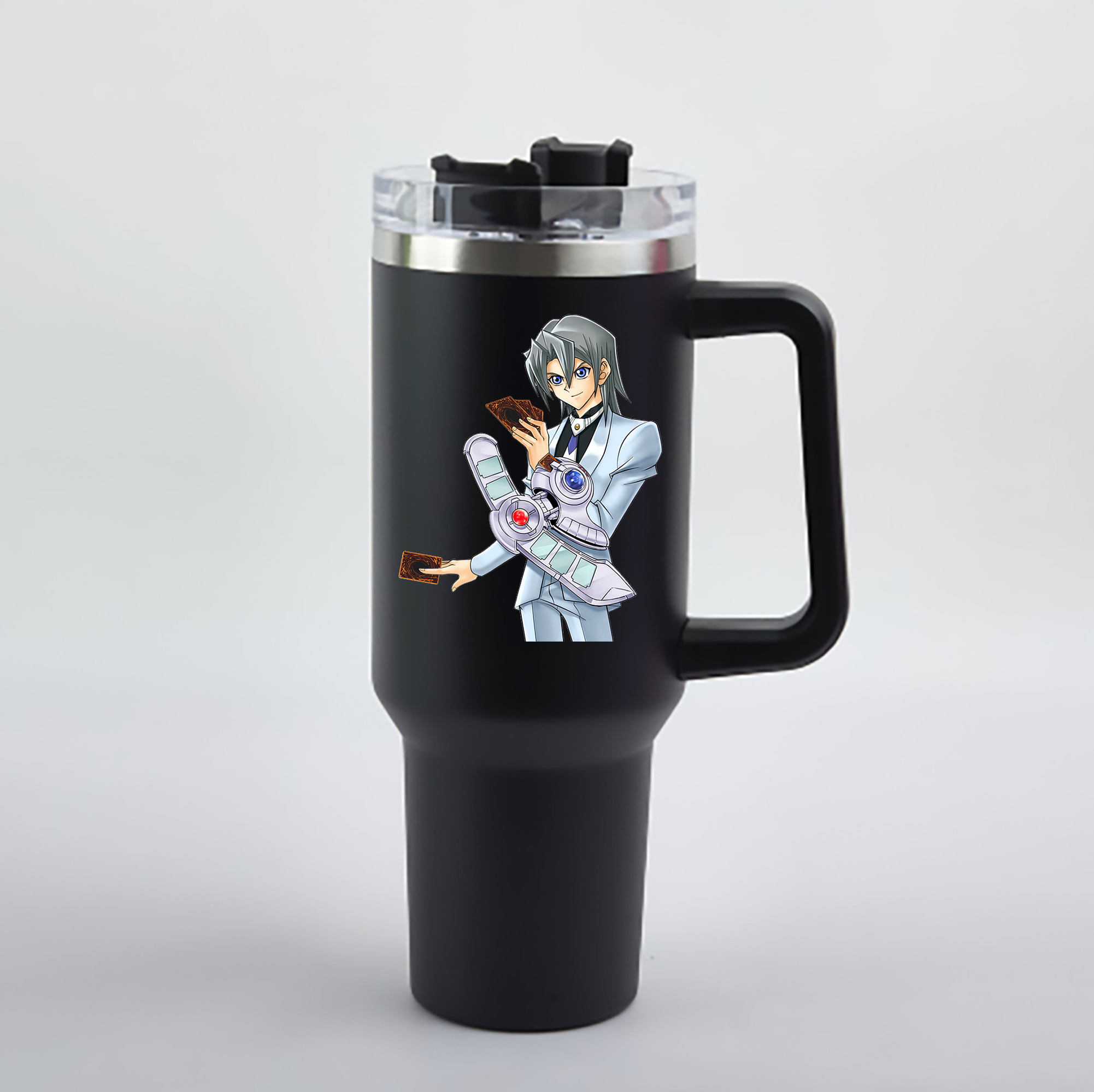 （画像用） 遊☆戯☆王 Yu-Gi-Oh! 1200mL車用タンブラー - クリスタルステッカー（プラスチックストロー付き）