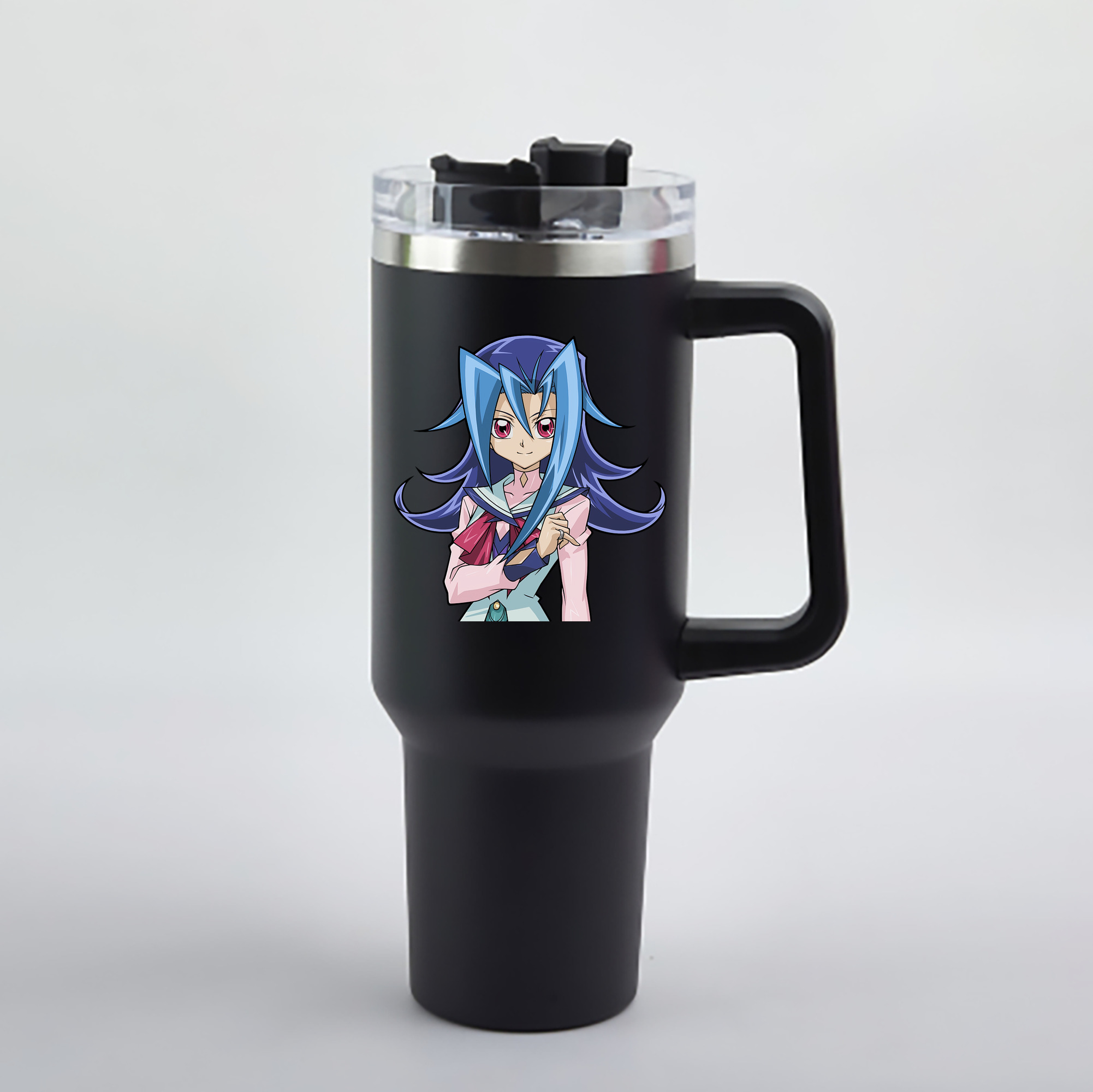 （画像用） 遊☆戯☆王 Yu-Gi-Oh! 1200mL車用タンブラー - クリスタルステッカー（プラスチックストロー付き）