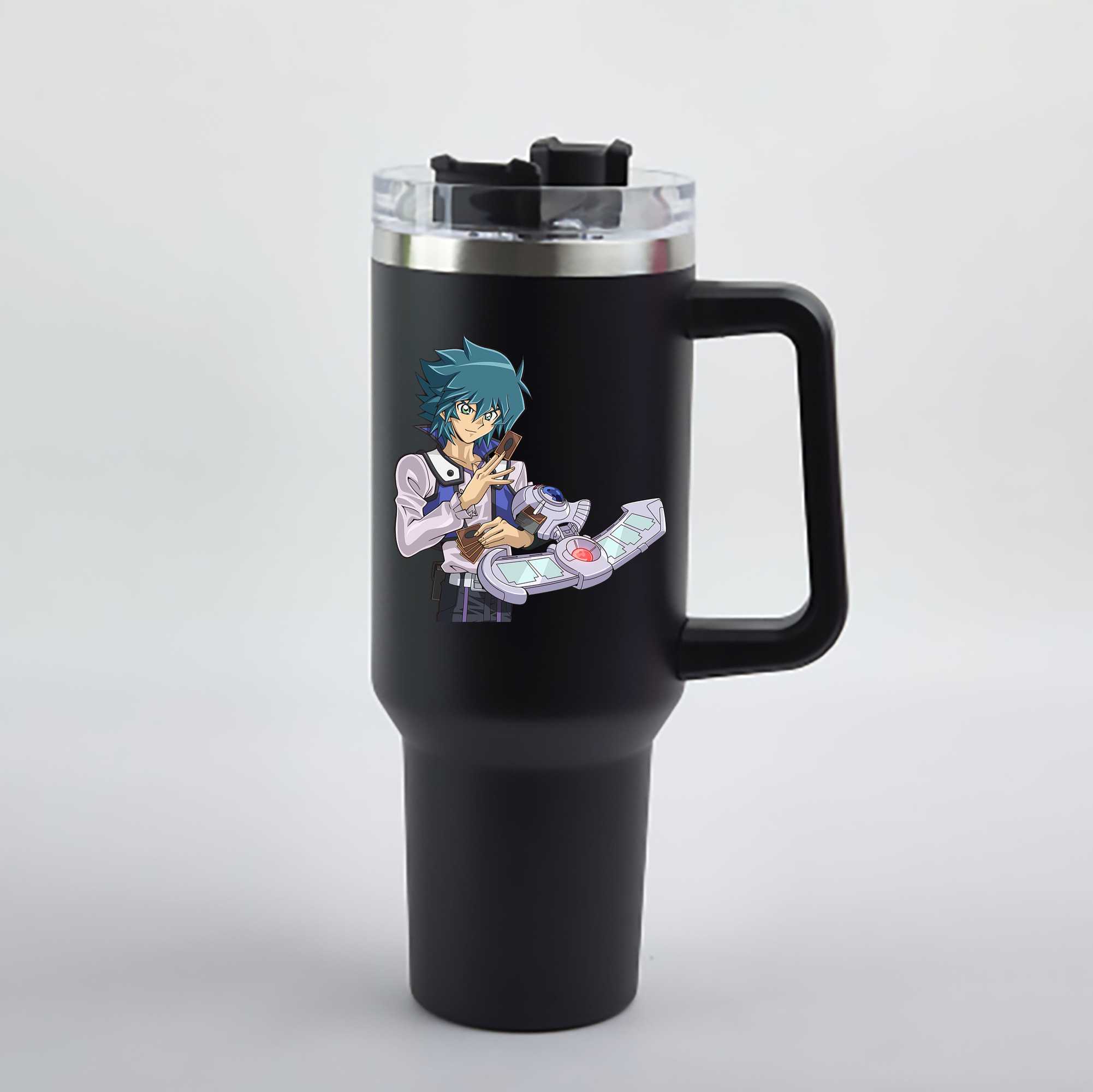 （画像用） 遊☆戯☆王 Yu-Gi-Oh! 1200mL車用タンブラー - クリスタルステッカー（プラスチックストロー付き）