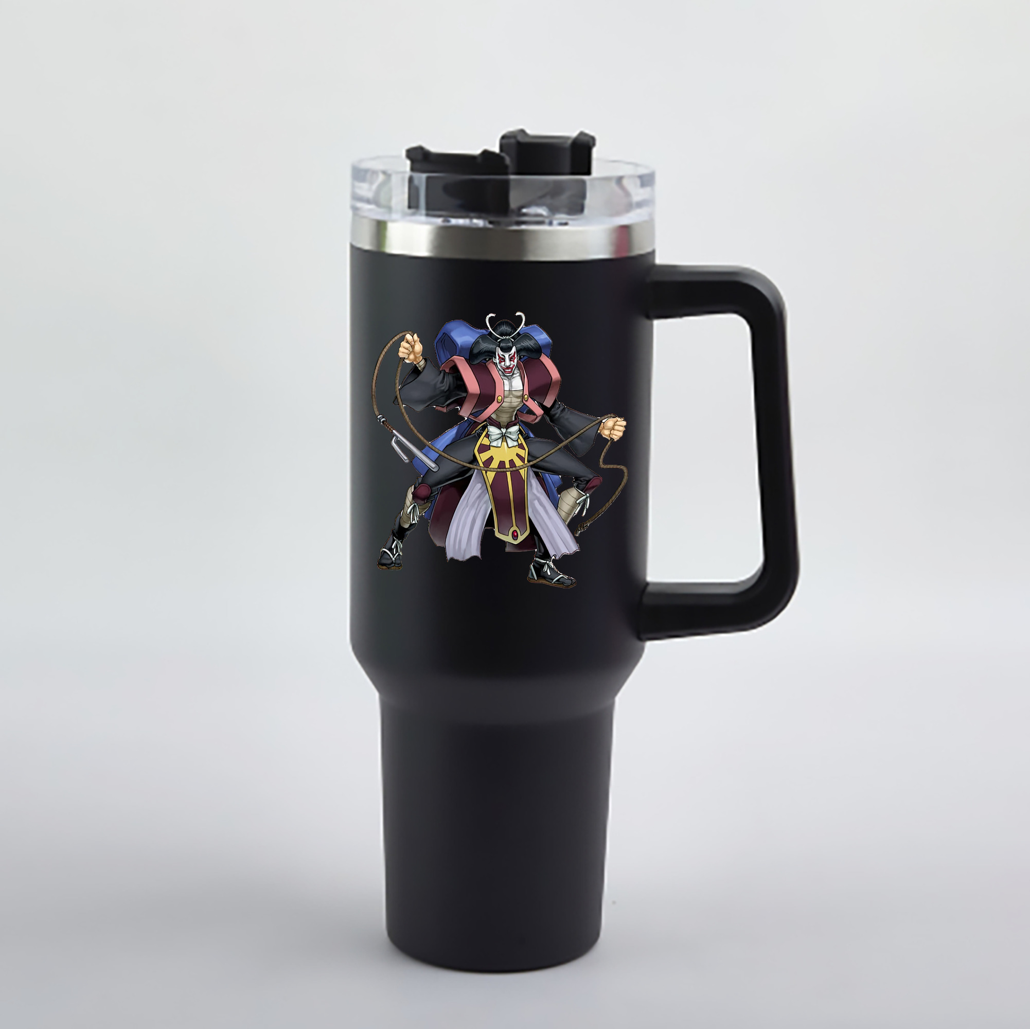（画像用） 遊☆戯☆王 Yu-Gi-Oh! 1200mL車用タンブラー - クリスタルステッカー（プラスチックストロー付き）