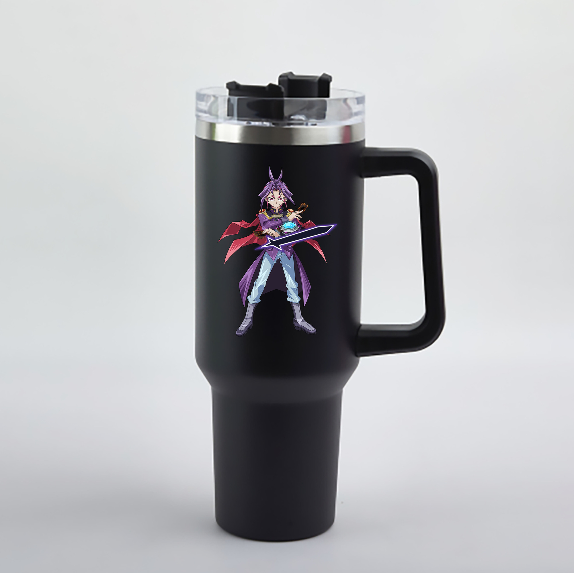 （画像用） 遊☆戯☆王 Yu-Gi-Oh! 1200mL車用タンブラー - クリスタルステッカー（プラスチックストロー付き）