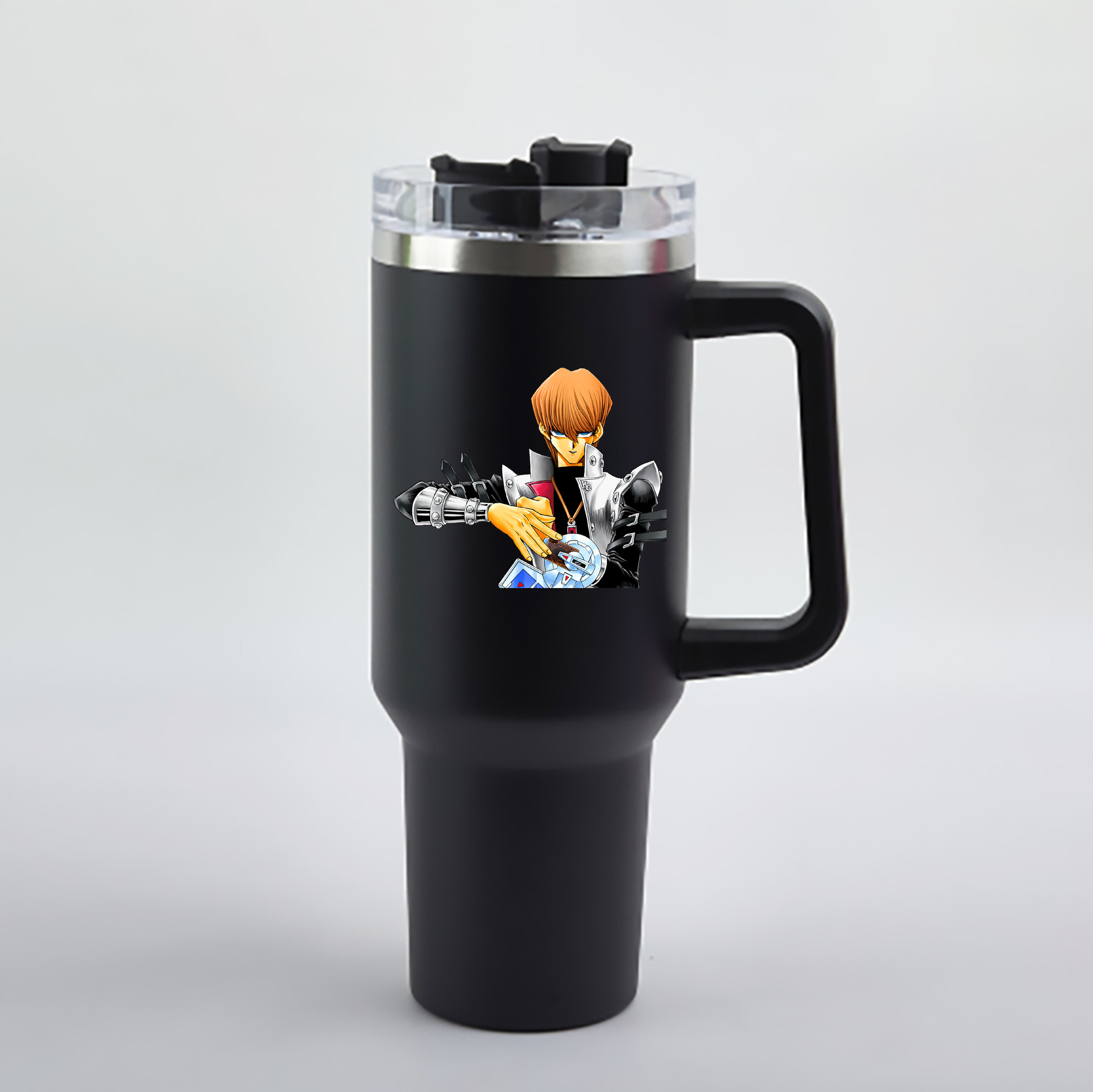 （画像用） 遊☆戯☆王 Yu-Gi-Oh! 1200mL車用タンブラー - クリスタルステッカー（プラスチックストロー付き）