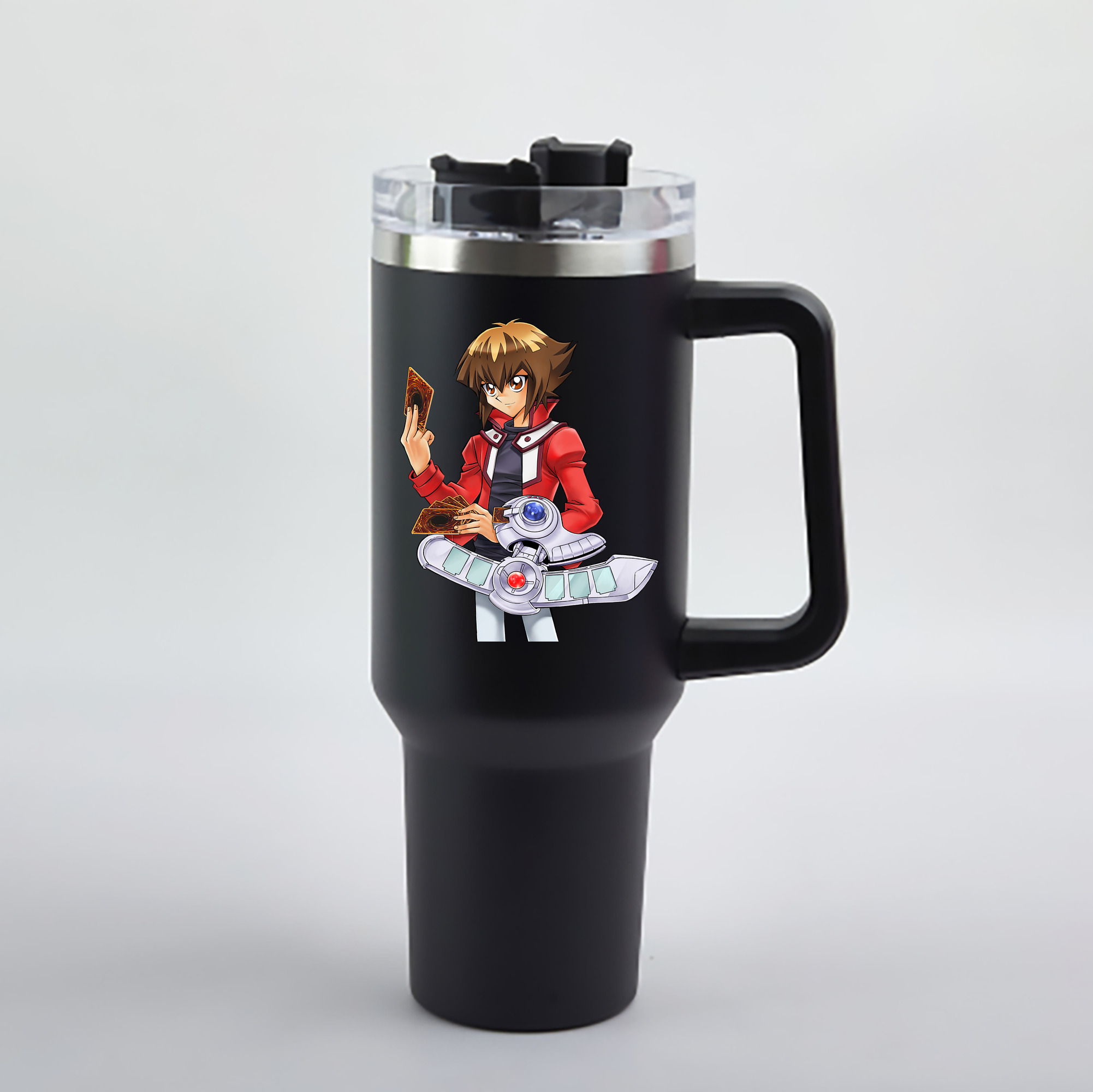 （画像用） 遊☆戯☆王 Yu-Gi-Oh! 1200mL車用タンブラー - クリスタルステッカー（プラスチックストロー付き）
