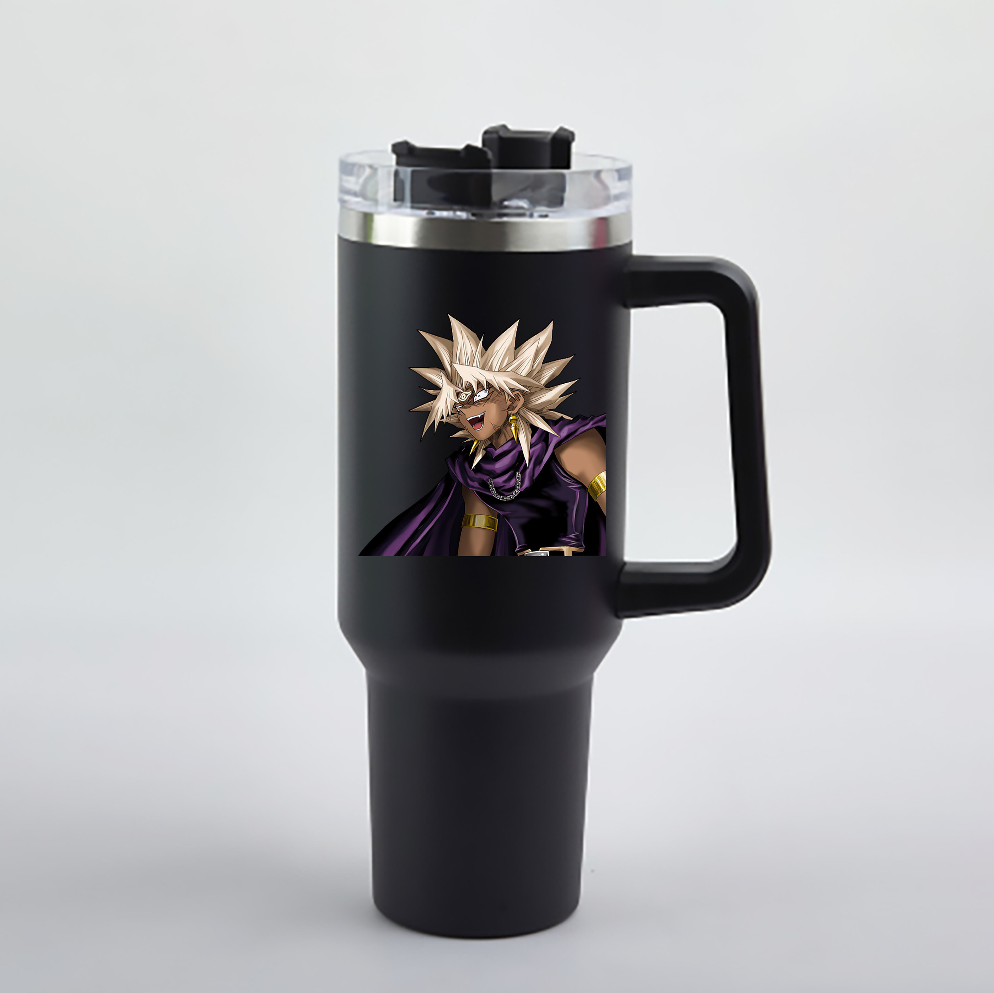 （画像用） 遊☆戯☆王 Yu-Gi-Oh! 1200mL車用タンブラー - クリスタルステッカー（プラスチックストロー付き）